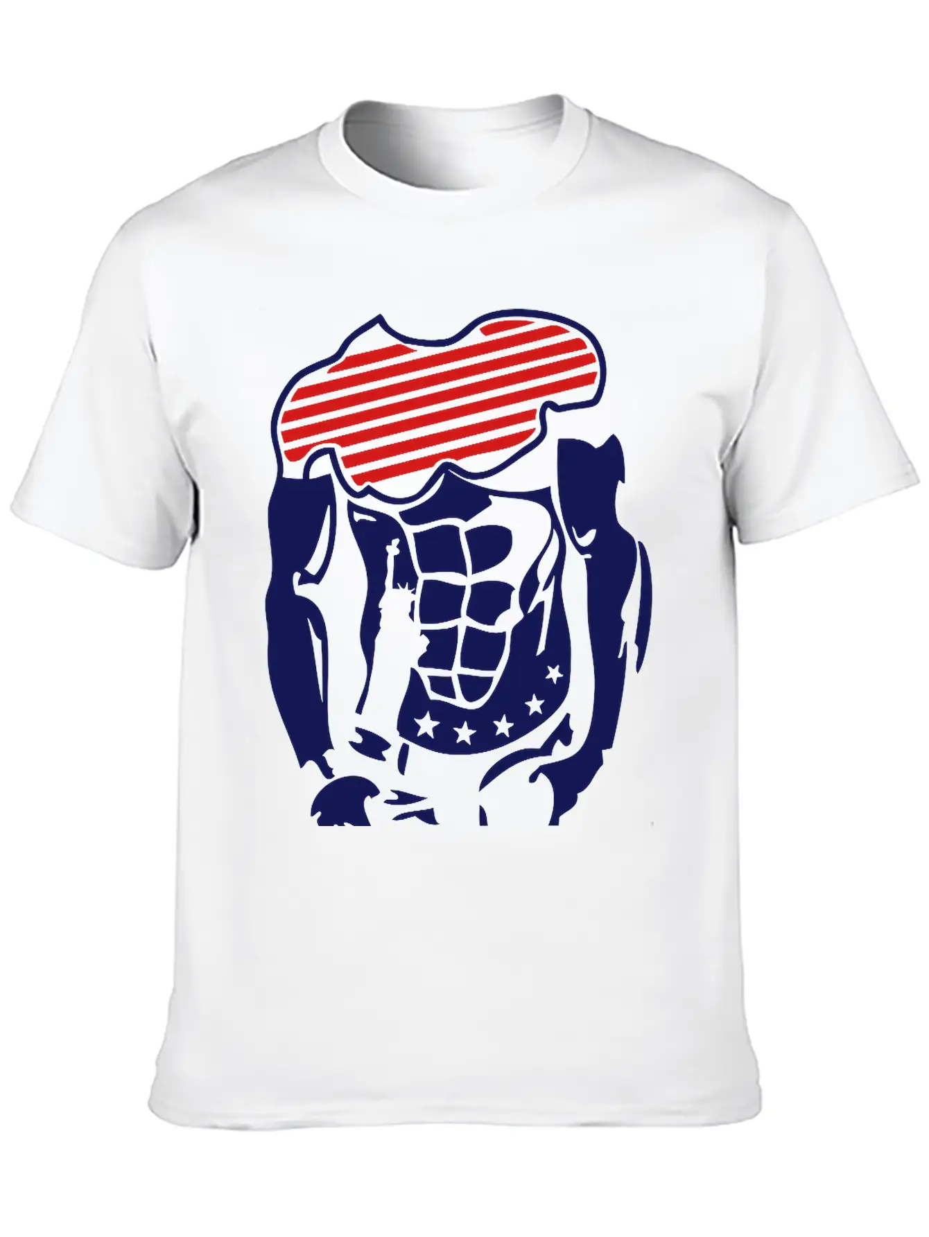 Muscular Body American 1 Unisex Short Sleeve Soft Cotton T-Shirt – Casual Everyday Wear