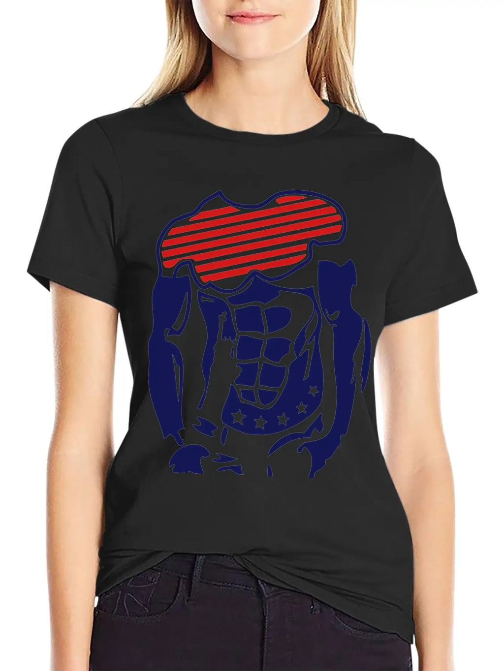 Muscular Body American 1 Unisex Short Sleeve Soft Cotton T-Shirt – Casual Everyday Wear