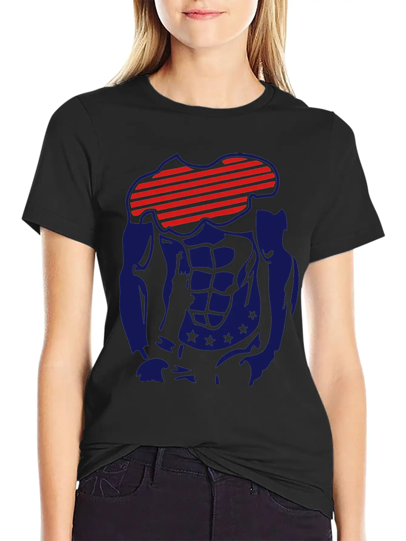 Muscular Body American 1 Unisex Short Sleeve Soft Cotton T-Shirt – Casual Everyday Wear