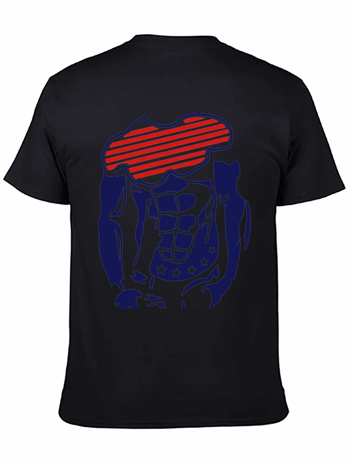 Muscular Body American 1 Unisex Short Sleeve Soft Cotton T-Shirt – Casual Everyday Wear