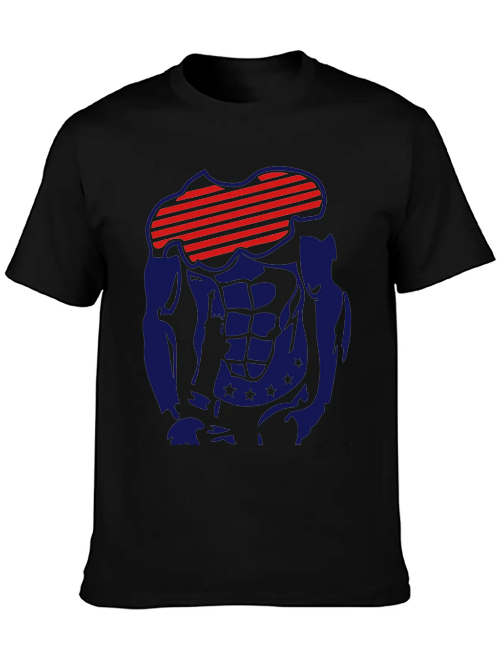 Muscular Body American 1 Unisex Short Sleeve Soft Cotton T-Shirt – Casual Everyday Wear