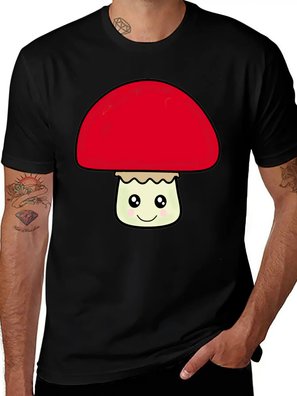 Mushroom Breathable Soft Cotton T-Shirt – Timeless Casual Look