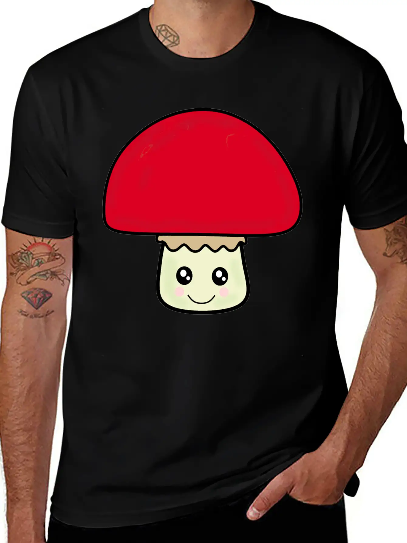Mushroom Breathable Soft Cotton T-Shirt – Timeless Casual Look