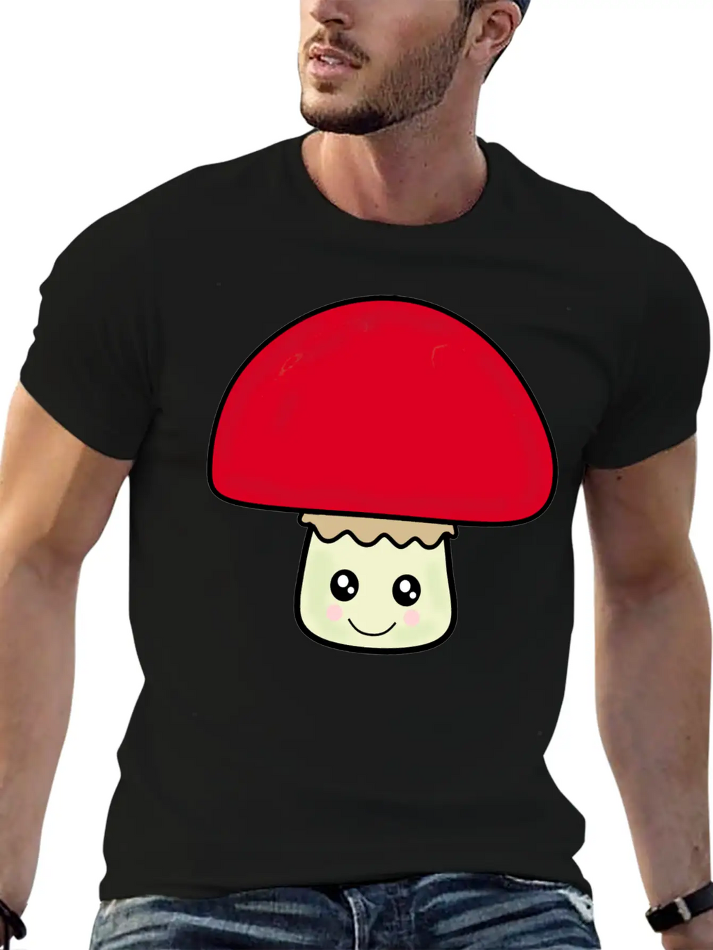Mushroom Breathable Soft Cotton T-Shirt – Timeless Casual Look