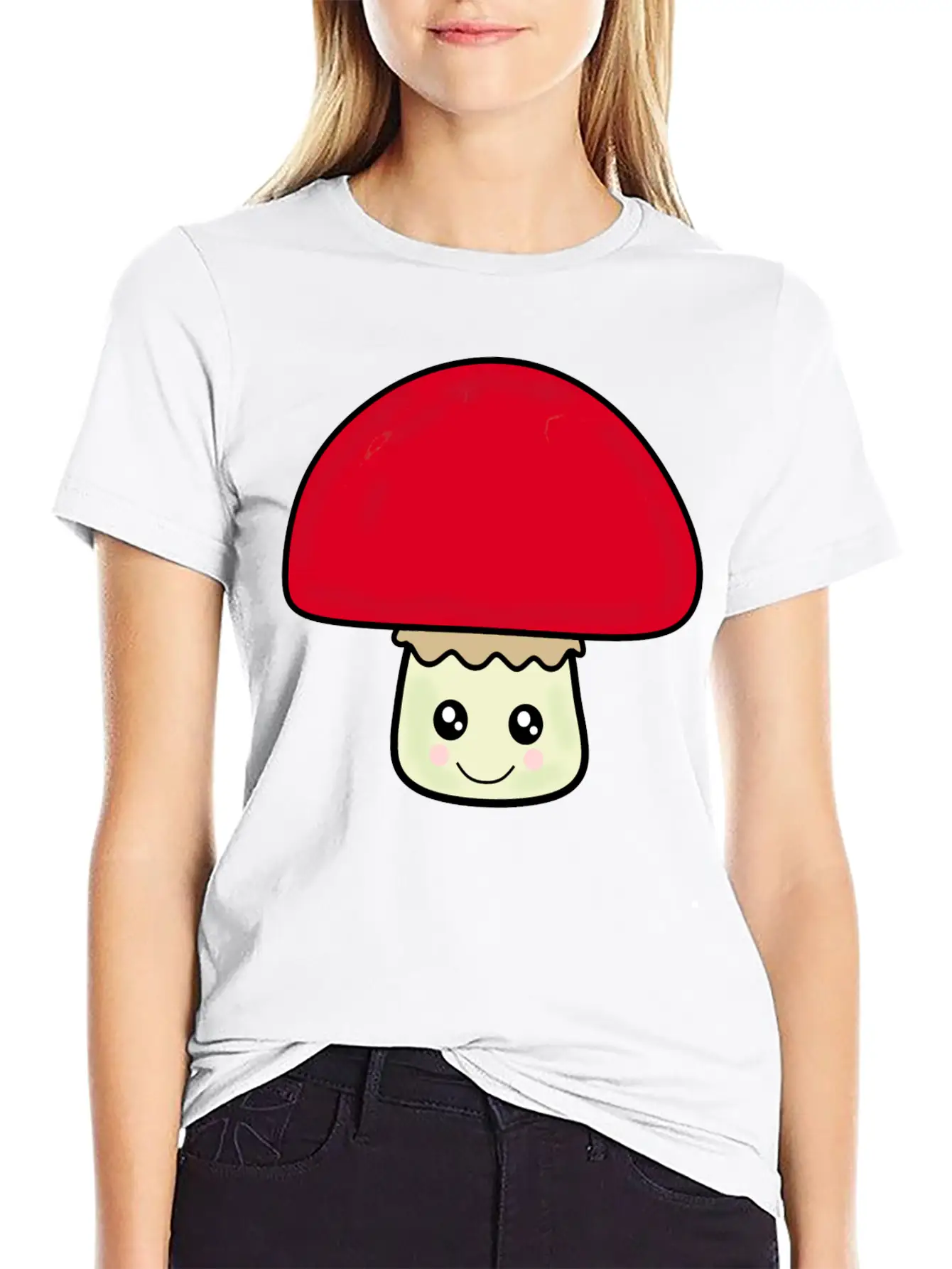 Mushroom Breathable Soft Cotton T-Shirt – Timeless Casual Look
