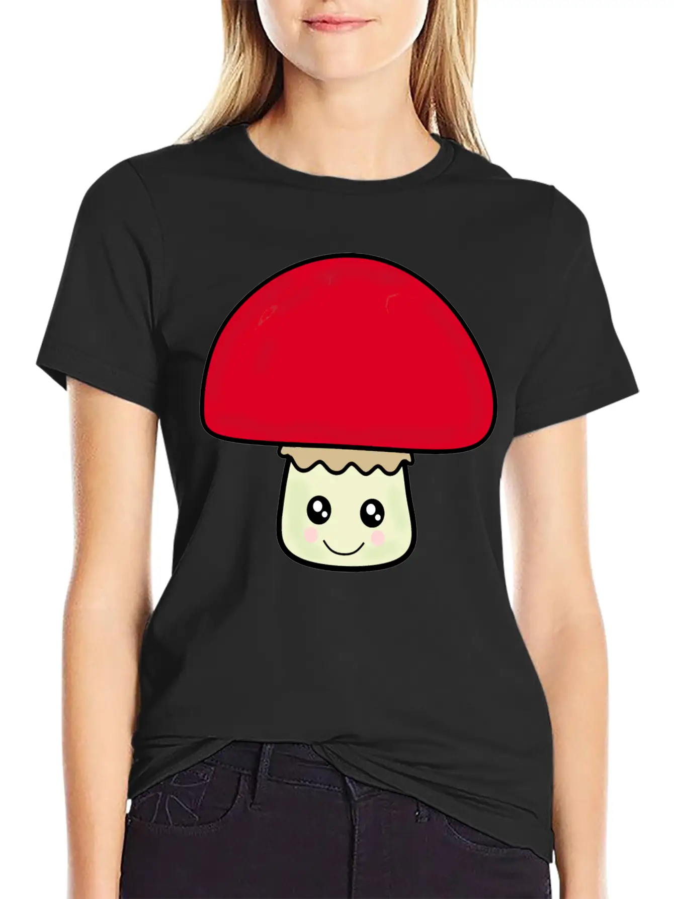 Mushroom Breathable Soft Cotton T-Shirt – Timeless Casual Look