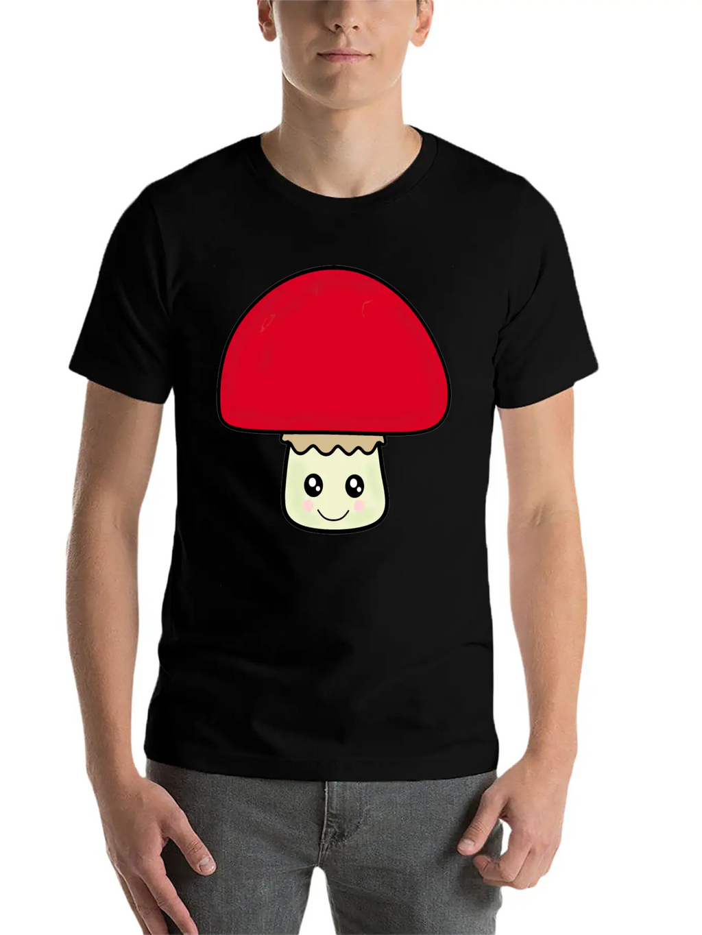 Mushroom Breathable Soft Cotton T-Shirt – Timeless Casual Look