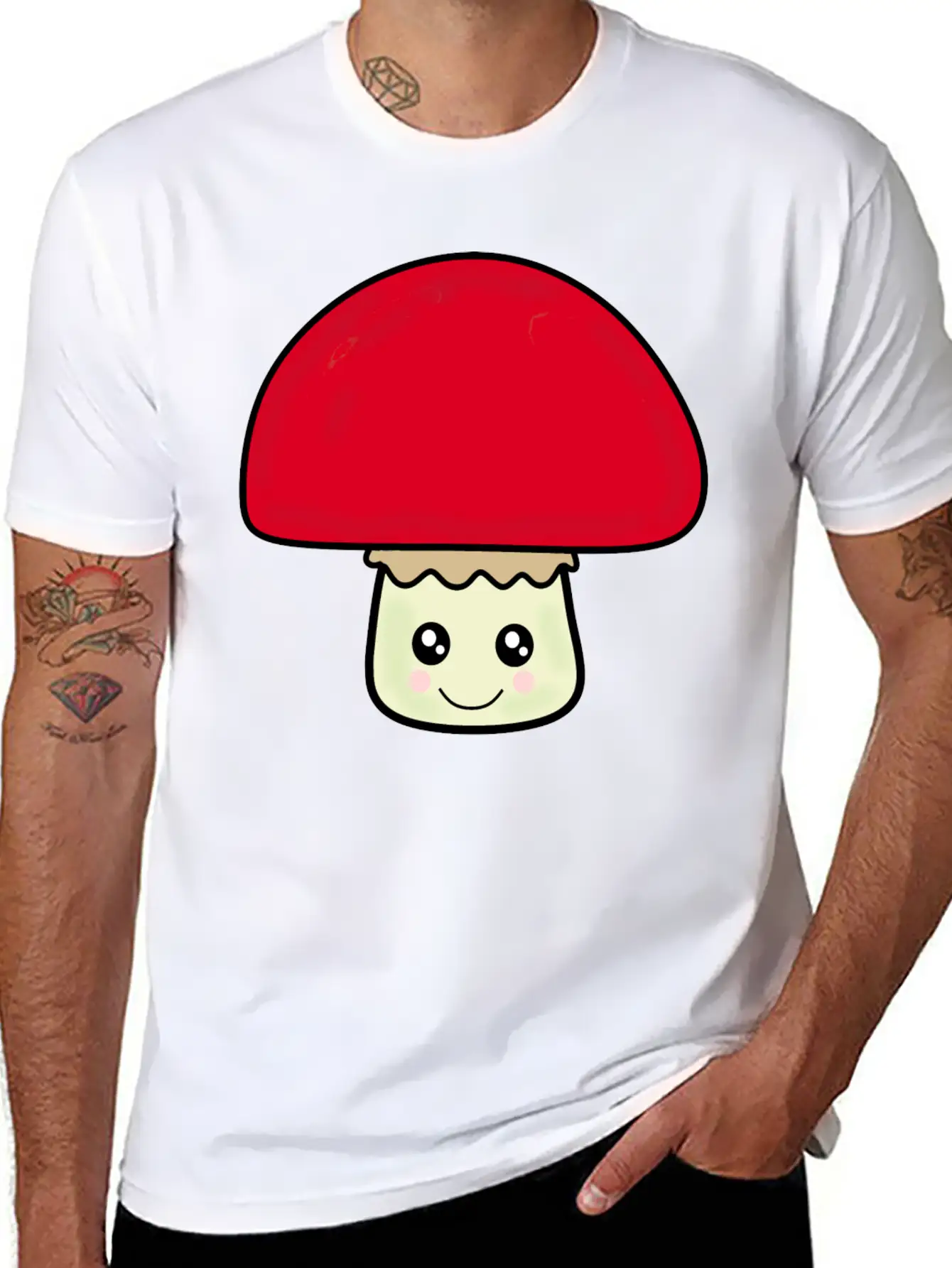 Mushroom Breathable Soft Cotton T-Shirt – Timeless Casual Look
