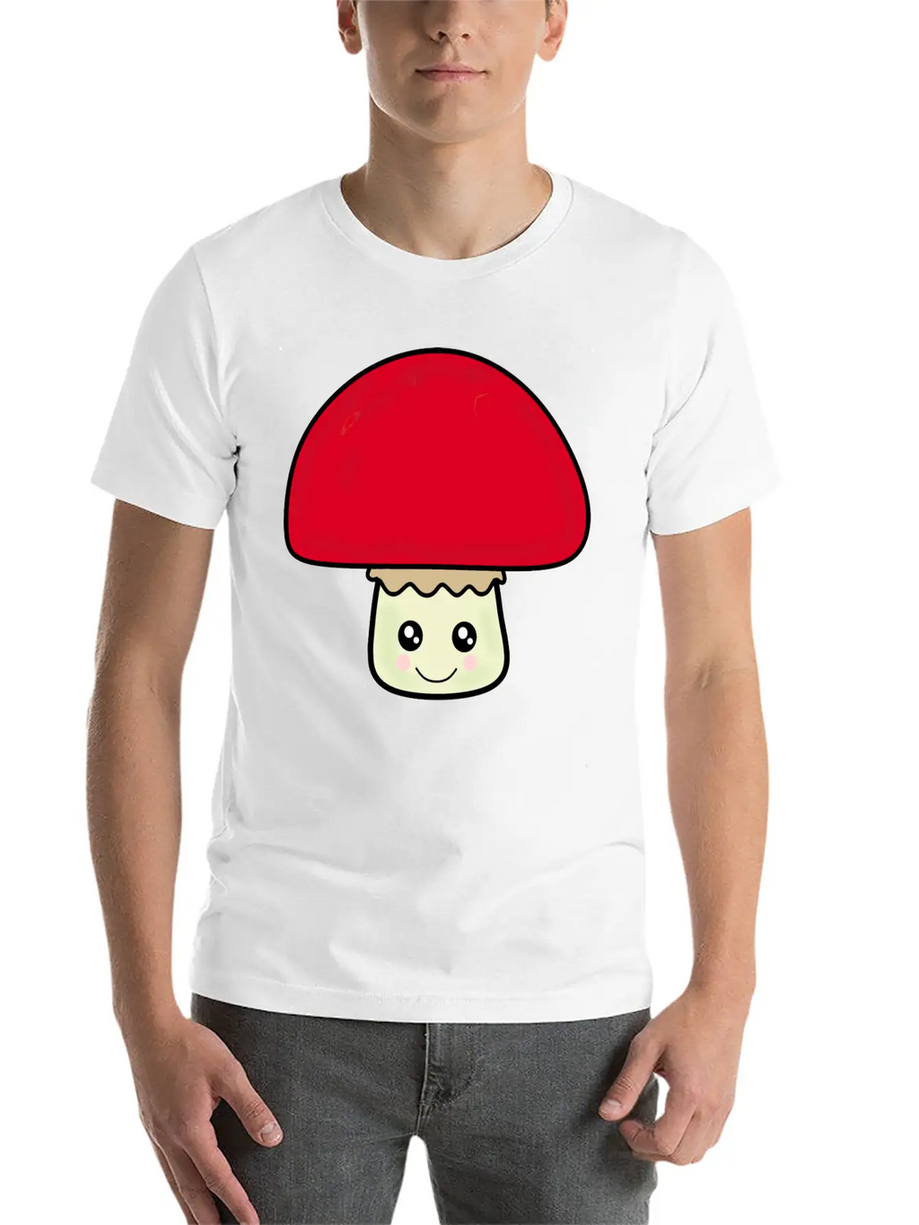 Mushroom Breathable Soft Cotton T-Shirt – Timeless Casual Look