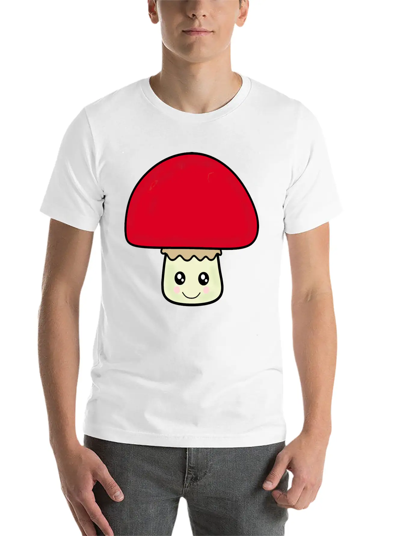Mushroom Breathable Soft Cotton T-Shirt – Timeless Casual Look