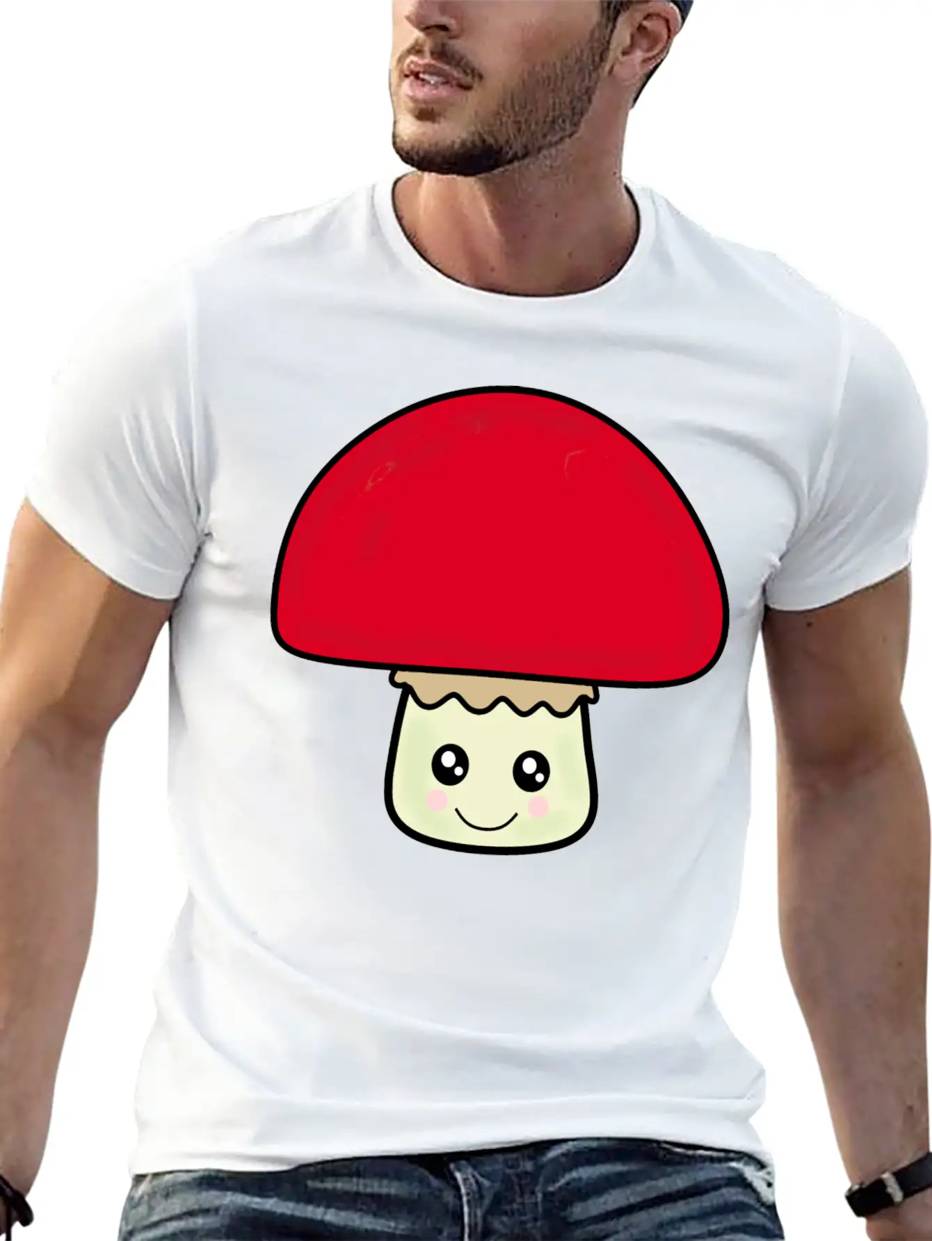 Mushroom Breathable Soft Cotton T-Shirt – Timeless Casual Look