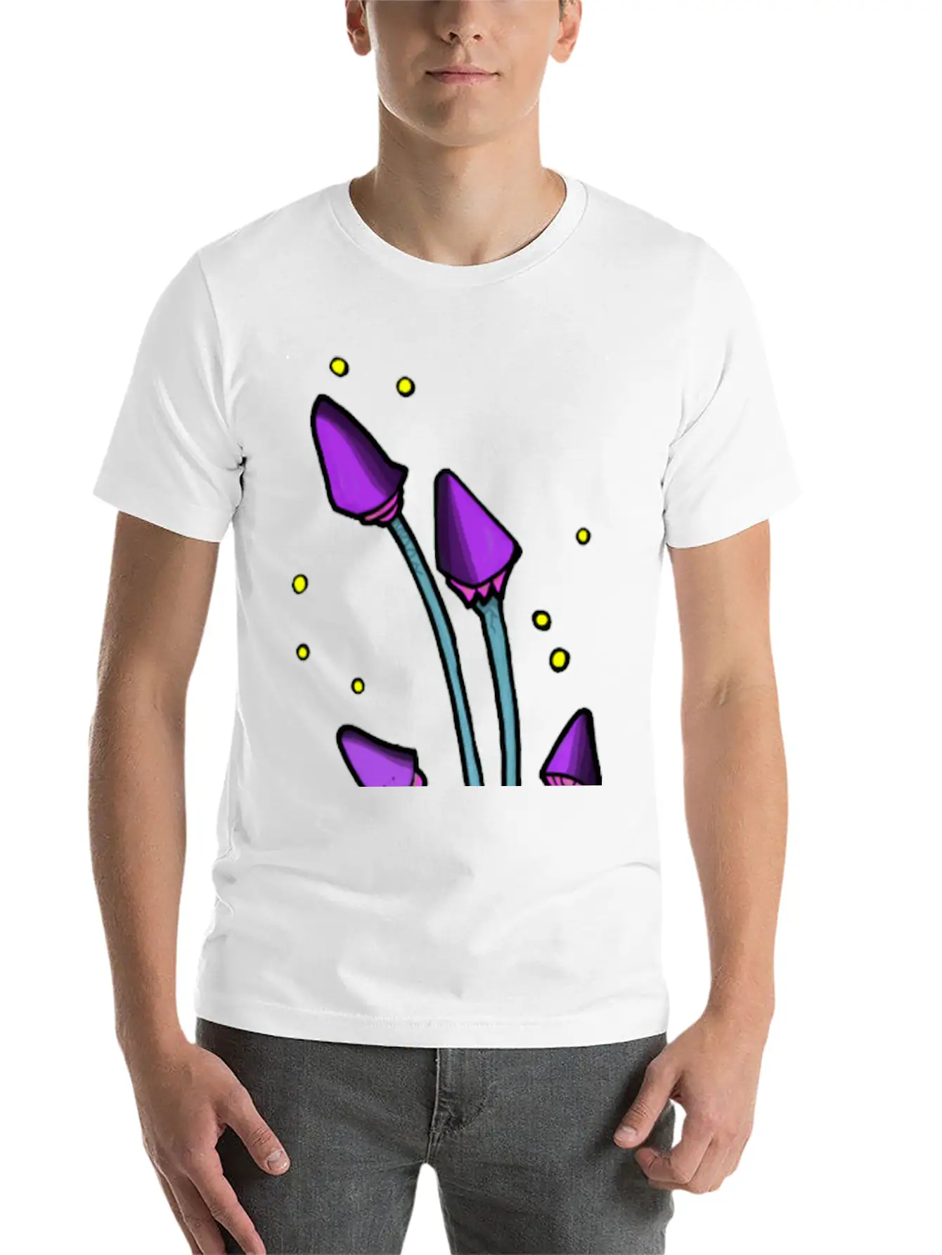 Mushroom Island Unisex Short Sleeve Soft Cotton T-Shirt – Casual Everyday Wear