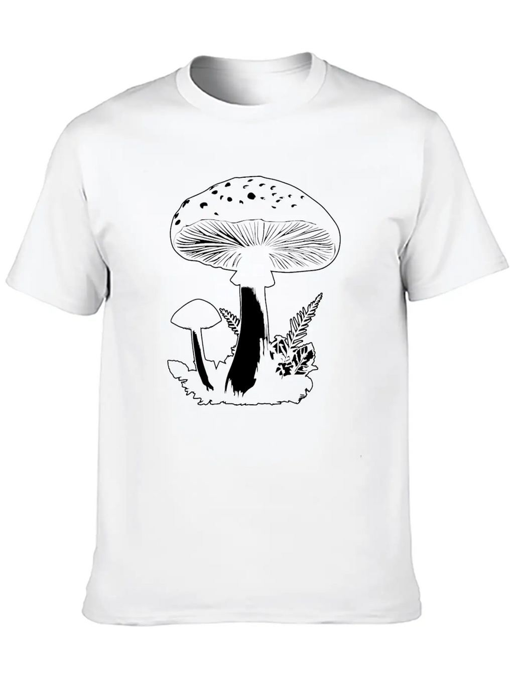 Mushroom Picker Fungi Forest Unisex Short Sleeve Soft Cotton T-Shirt – Casual Everyday Wear
