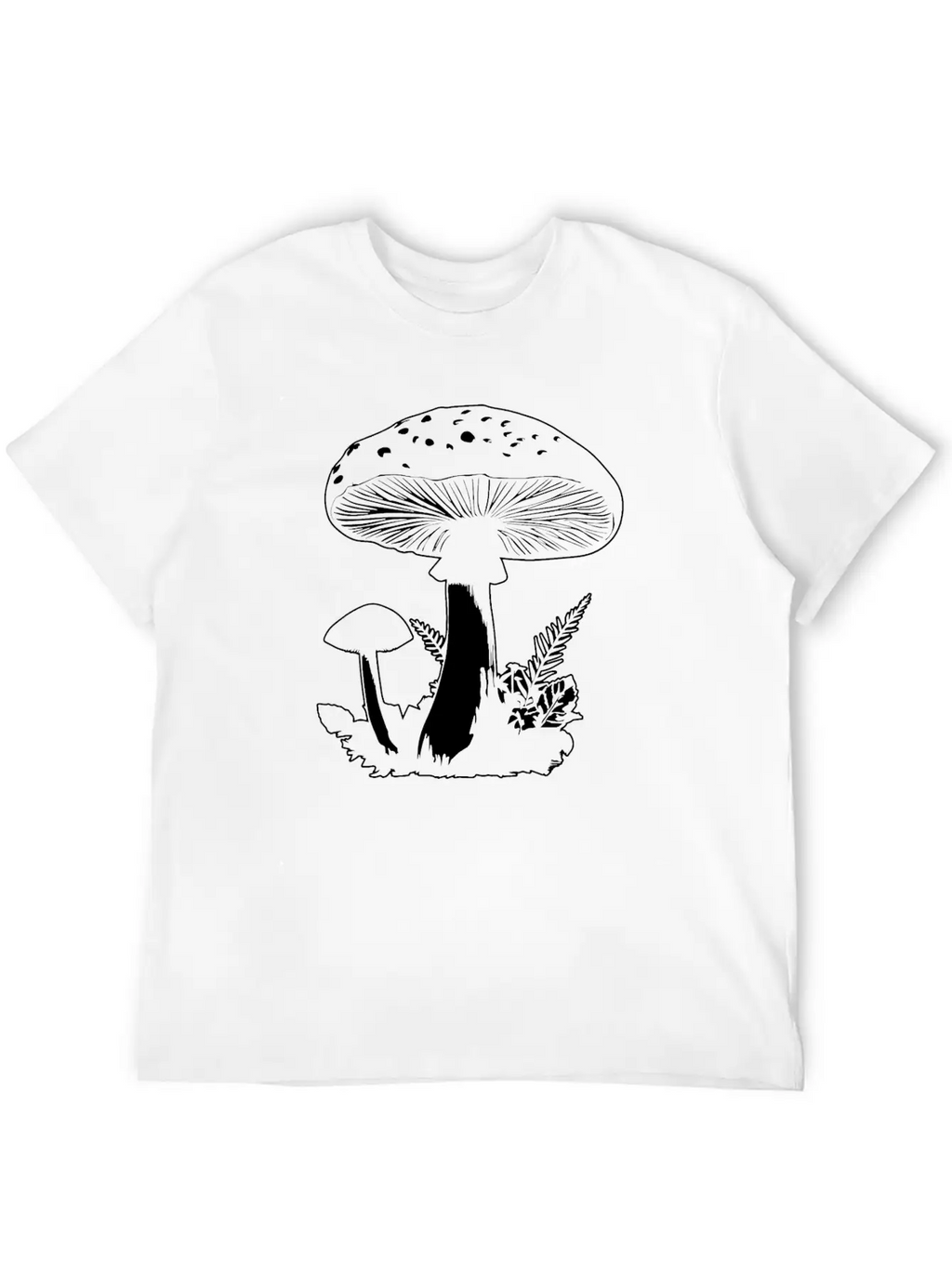 Mushroom Picker Fungi Forest Unisex Short Sleeve Soft Cotton T-Shirt – Casual Everyday Wear