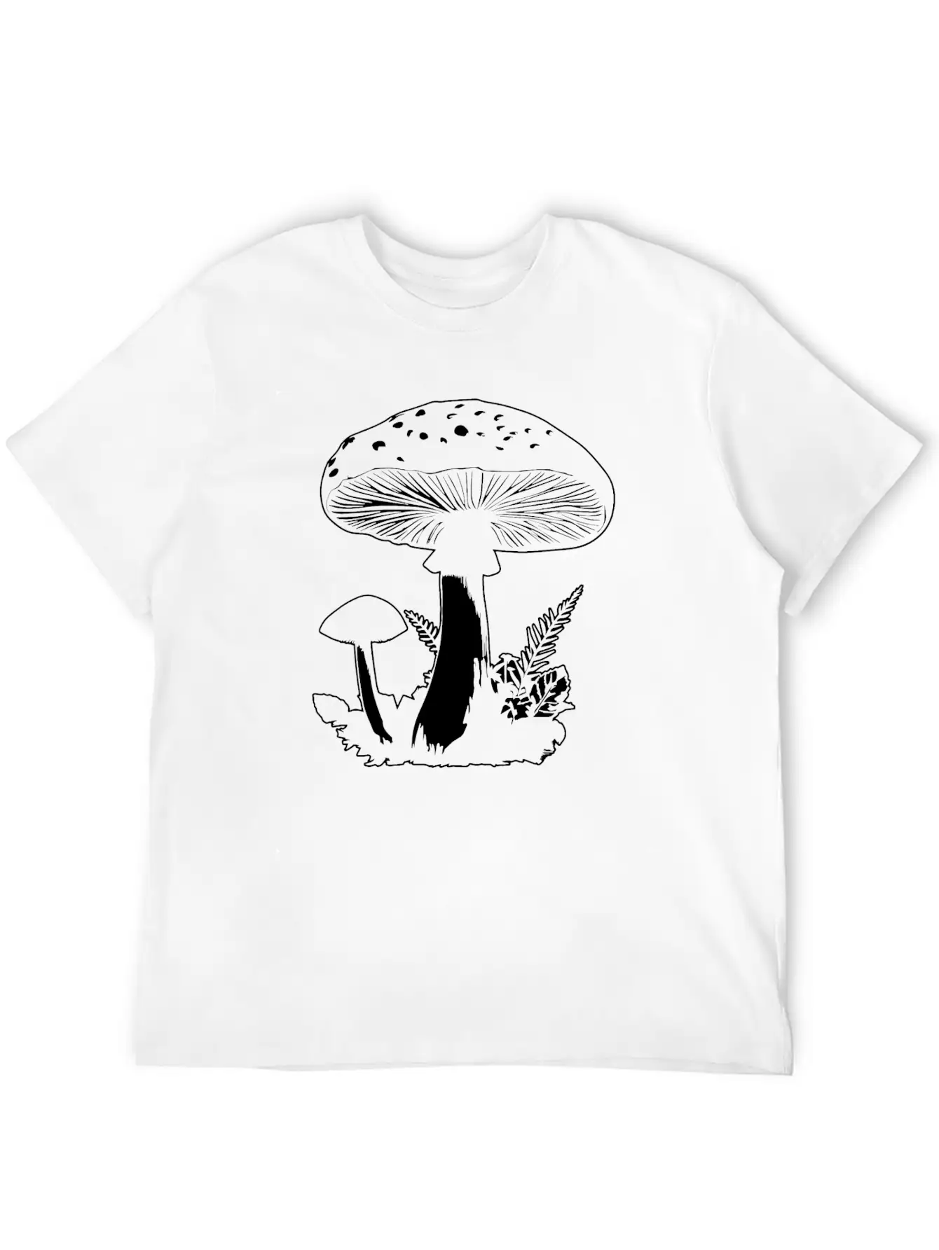 Mushroom Picker Fungi Forest Unisex Short Sleeve Soft Cotton T-Shirt – Casual Everyday Wear