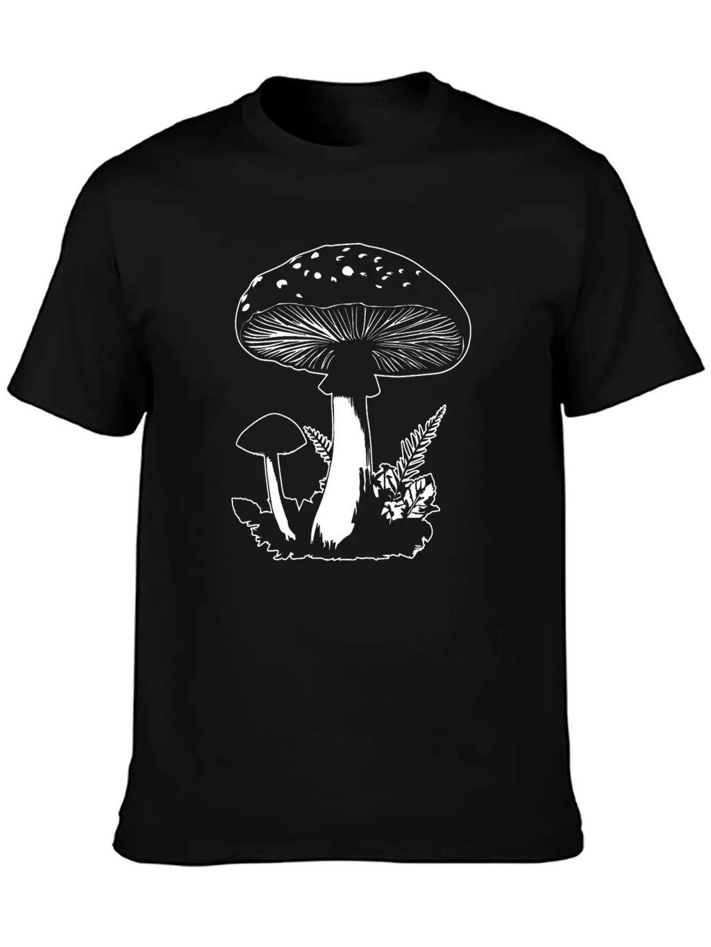 Mushroom Picker Fungi Forest Unisex Short Sleeve Soft Cotton T-Shirt – Casual Everyday Wear