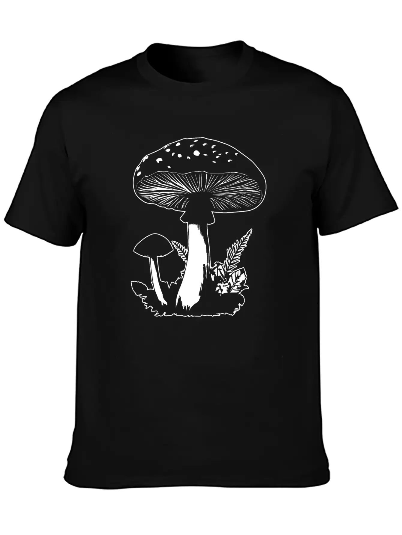 Mushroom Picker Fungi Forest Unisex Short Sleeve Soft Cotton T-Shirt – Casual Everyday Wear