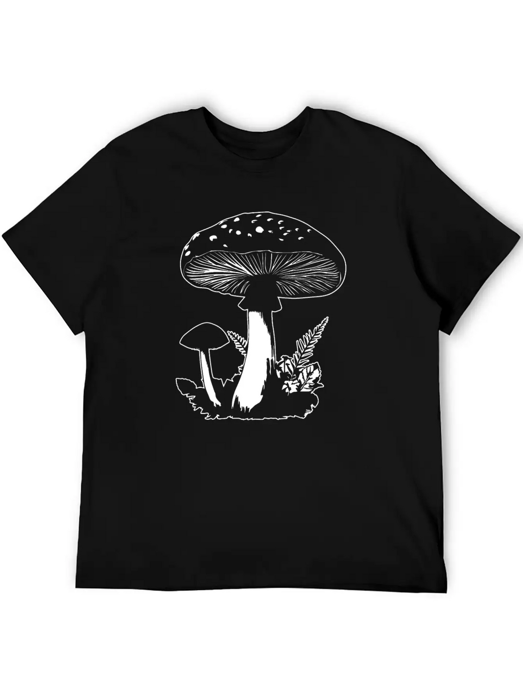Mushroom Picker Fungi Forest Unisex Short Sleeve Soft Cotton T-Shirt – Casual Everyday Wear