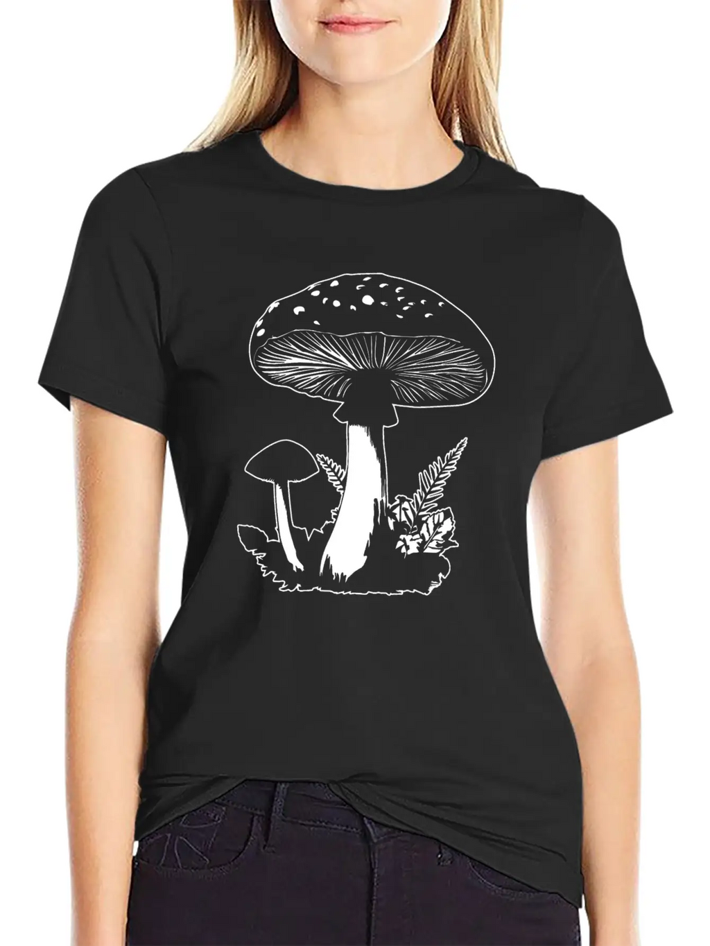Mushroom Picker Fungi Forest Unisex Short Sleeve Soft Cotton T-Shirt – Casual Everyday Wear