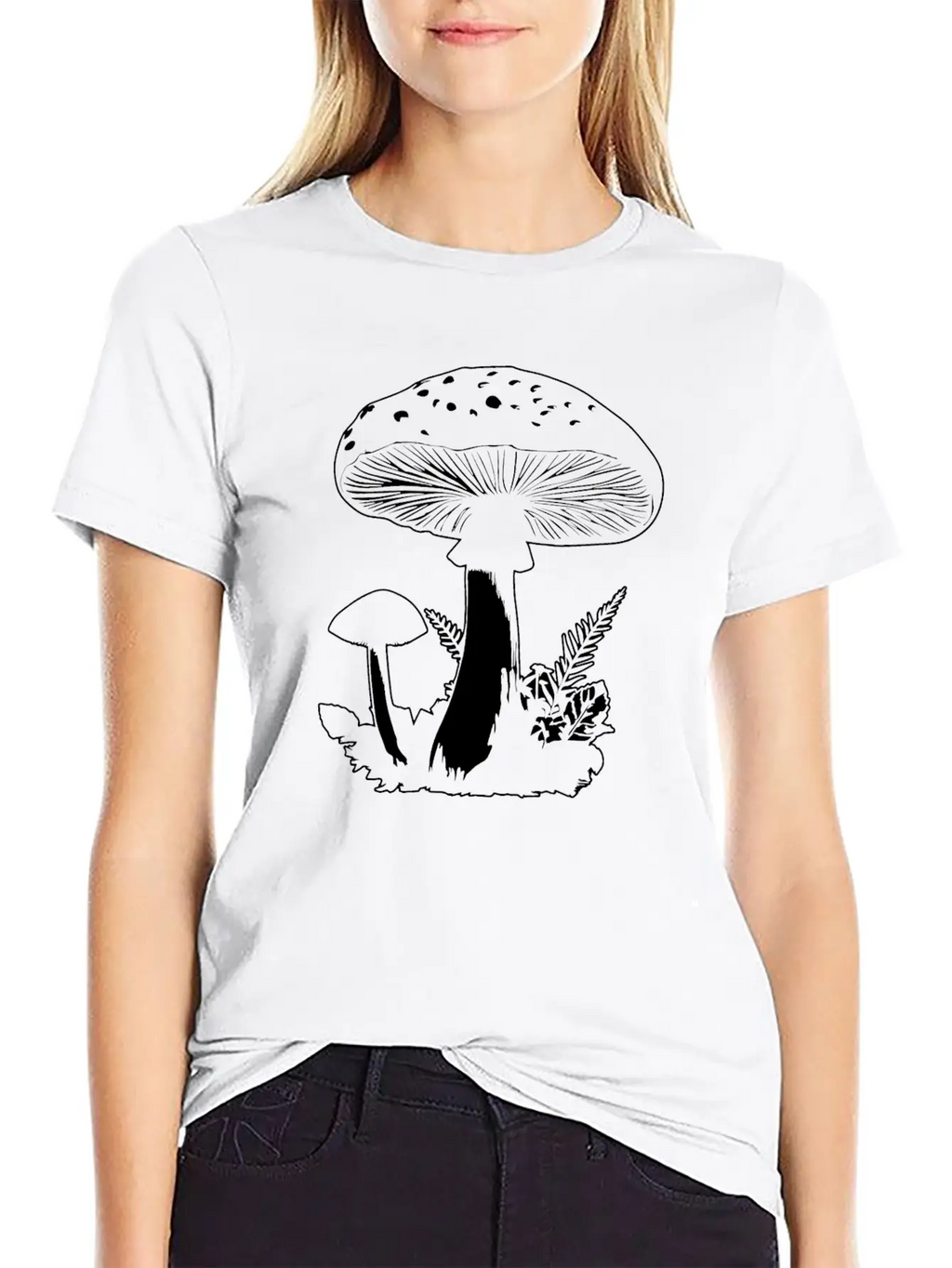 Mushroom Picker Fungi Forest Unisex Short Sleeve Soft Cotton T-Shirt – Casual Everyday Wear
