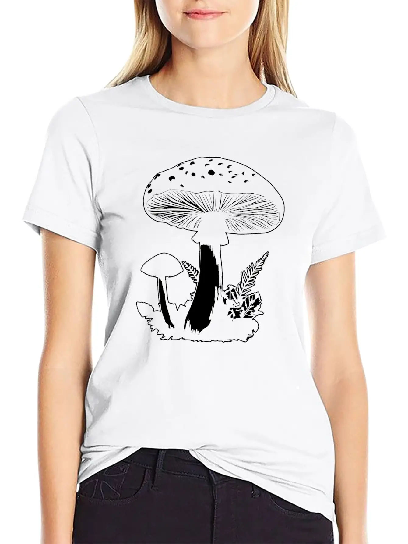 Mushroom Picker Fungi Forest Unisex Short Sleeve Soft Cotton T-Shirt – Casual Everyday Wear