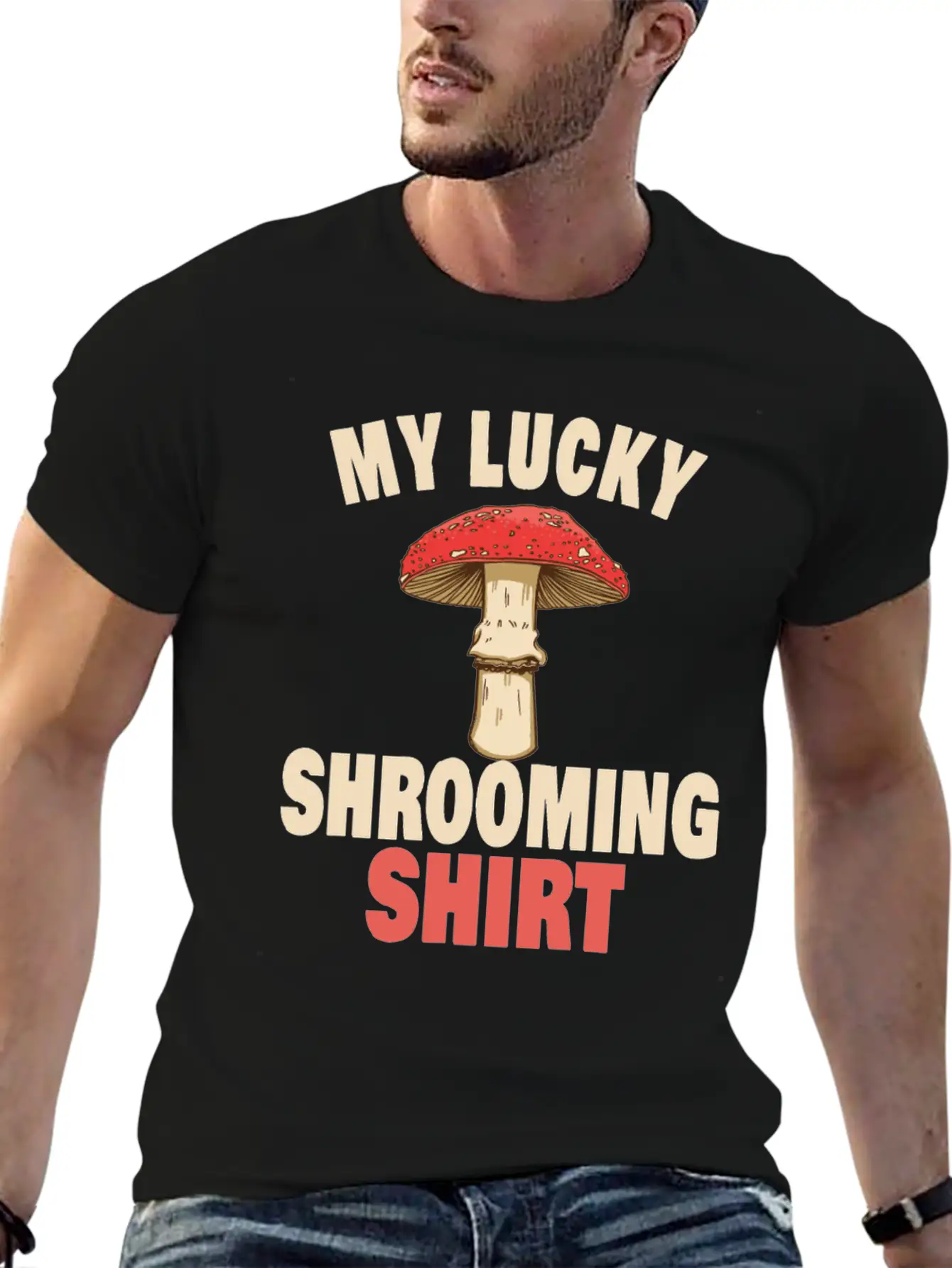 Mushroom Picker Mushroom Farmer Mushroom Basket Casual Graphic T-Shirt – Simple And Comfortable Daily Wear