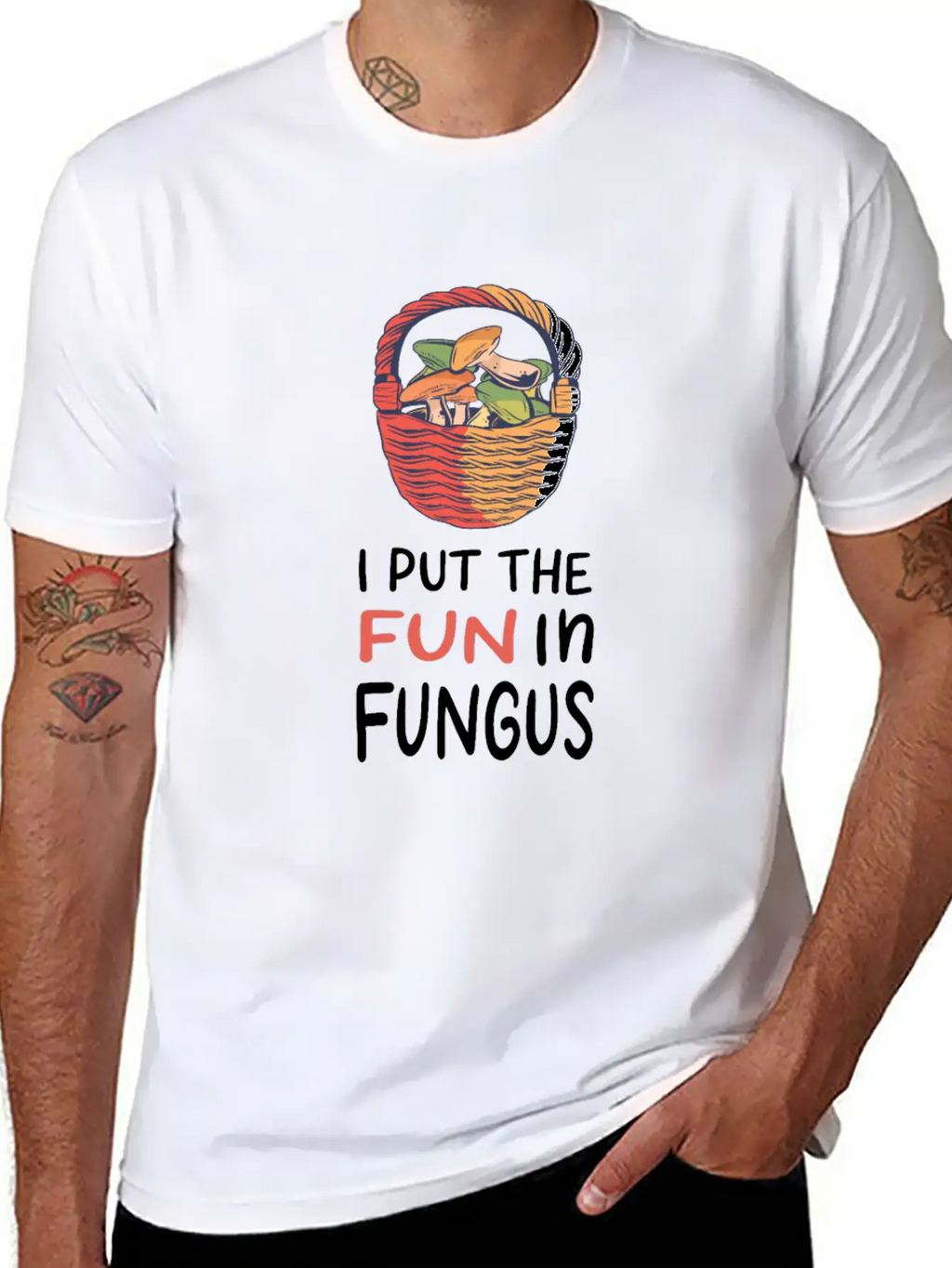 Mushroom Picking Essential Cotton Tee For Daily Outfits – Unisex Style