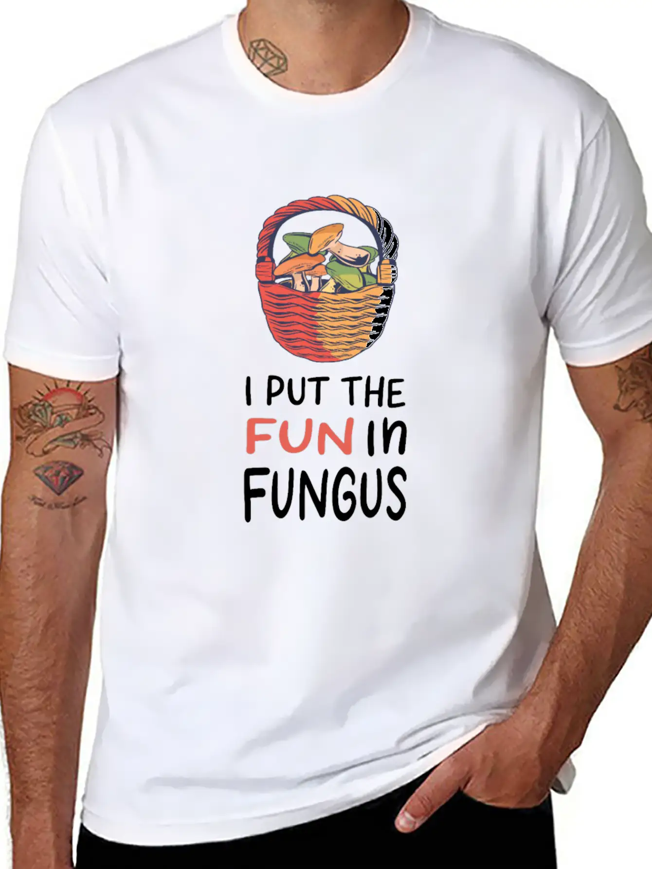 Mushroom Picking Essential Cotton Tee For Daily Outfits – Unisex Style