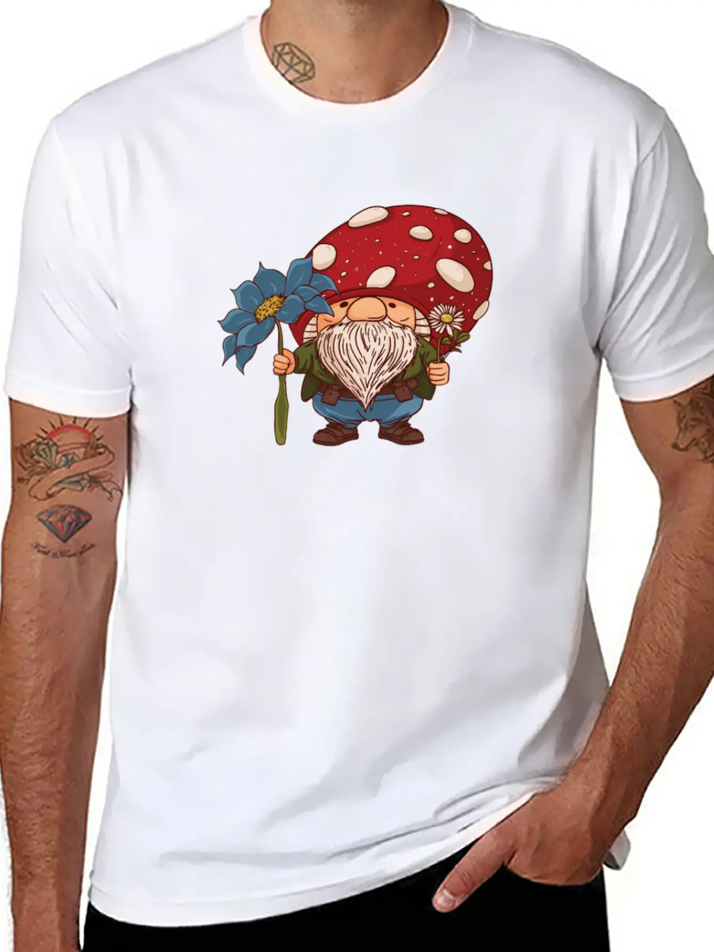 Mushroom Shrooming Cute Mushroom Gnome Unisex Casual T-Shirt – Clean Design For Daily Comfort