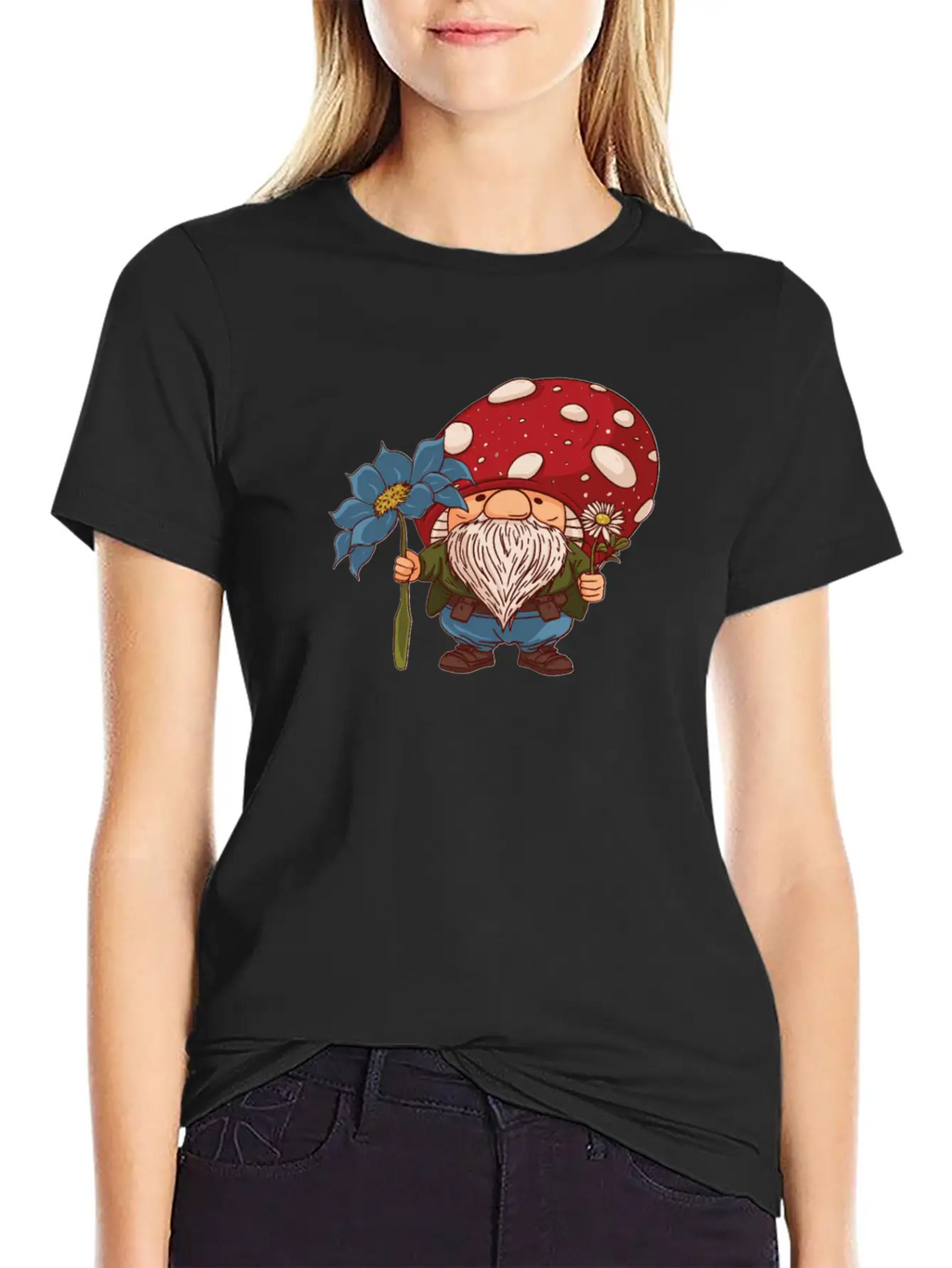 Mushroom Shrooming Cute Mushroom Gnome Unisex Casual T-Shirt – Clean Design For Daily Comfort