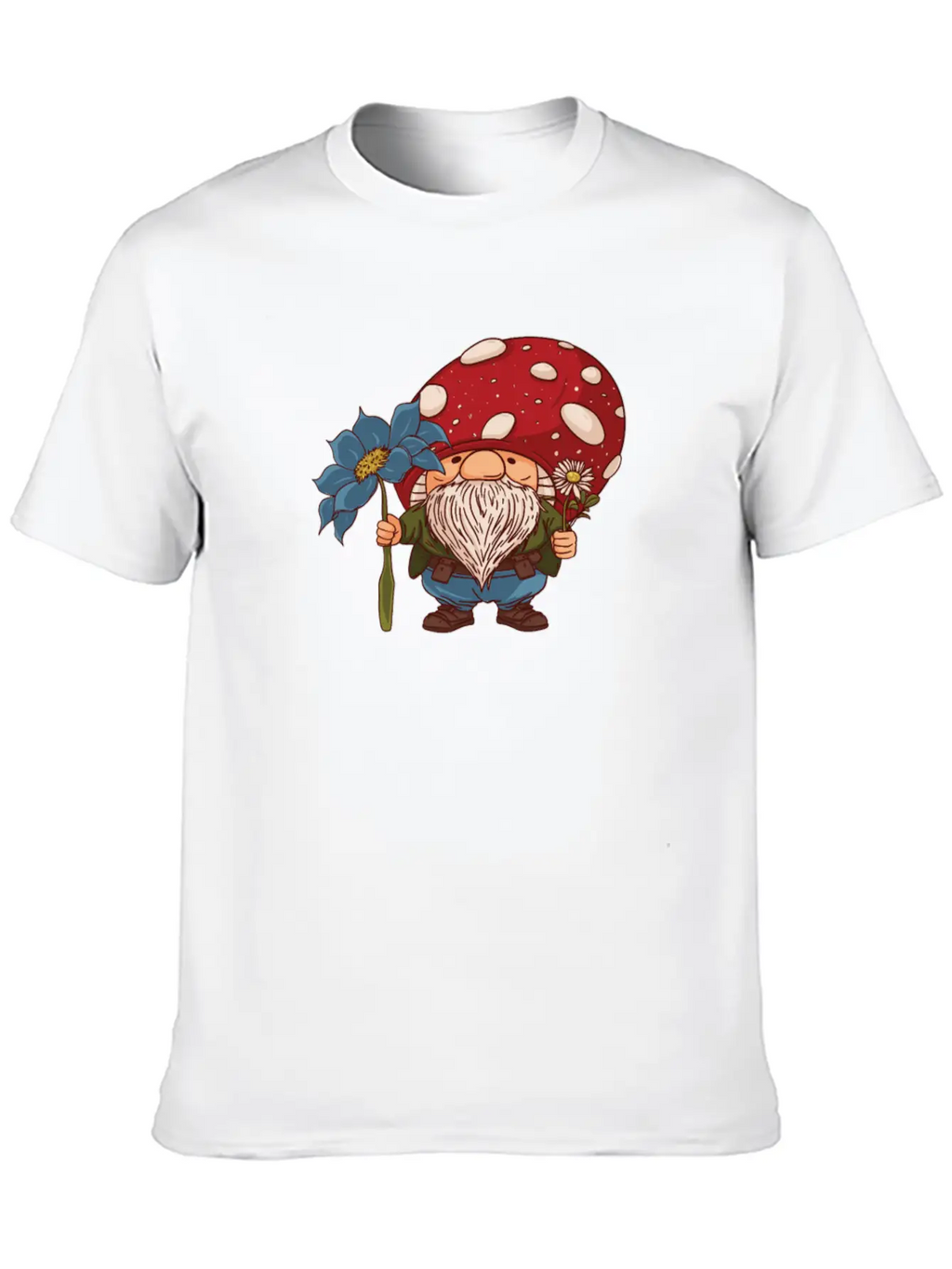 Mushroom Shrooming Cute Mushroom Gnome Unisex Casual T-Shirt – Clean Design For Daily Comfort