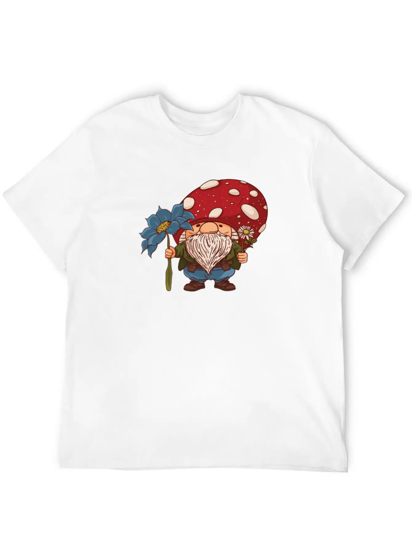 Mushroom Shrooming Cute Mushroom Gnome Unisex Casual T-Shirt – Clean Design For Daily Comfort