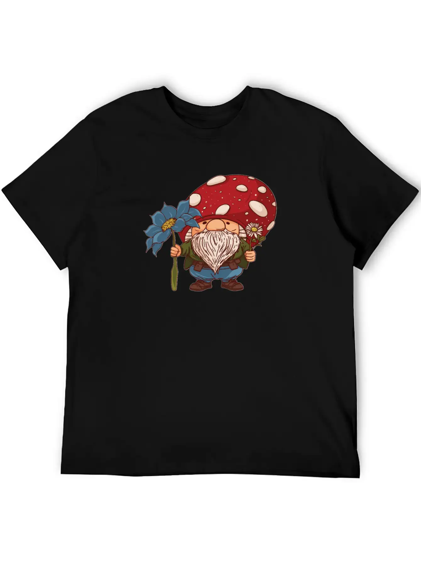 Mushroom Shrooming Cute Mushroom Gnome Unisex Casual T-Shirt – Clean Design For Daily Comfort
