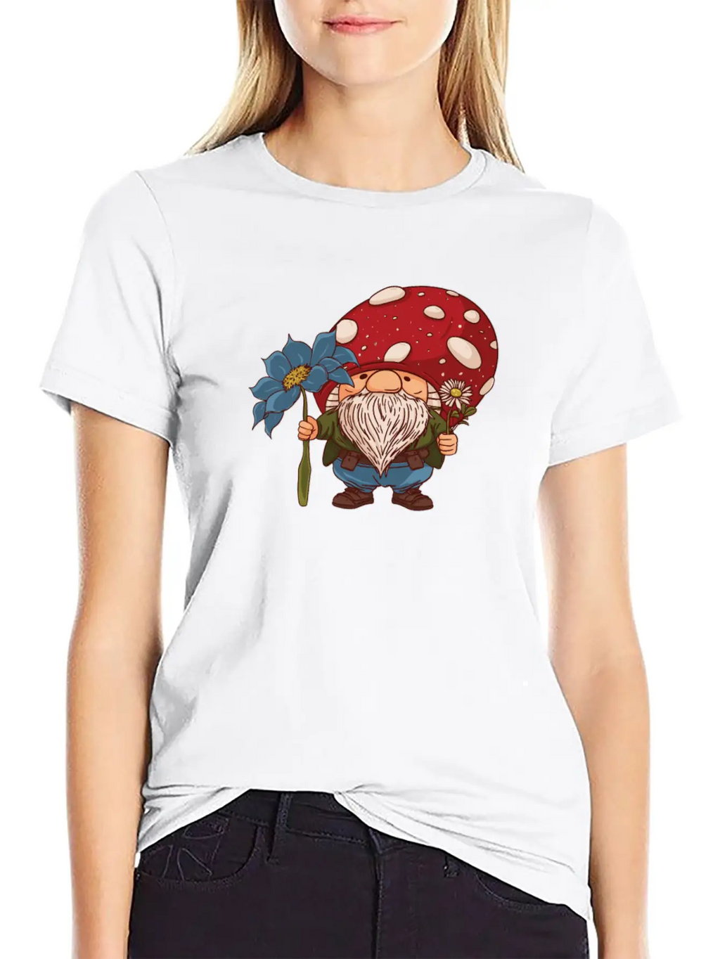 Mushroom Shrooming Cute Mushroom Gnome Unisex Casual T-Shirt – Clean Design For Daily Comfort