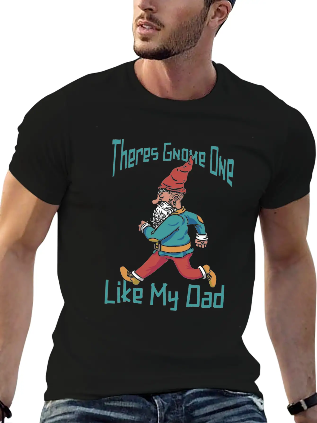 Mushroom Shrooming Father Mushroom Gnome Unisex Short Sleeve Soft Cotton T-Shirt – Casual Everyday Wear