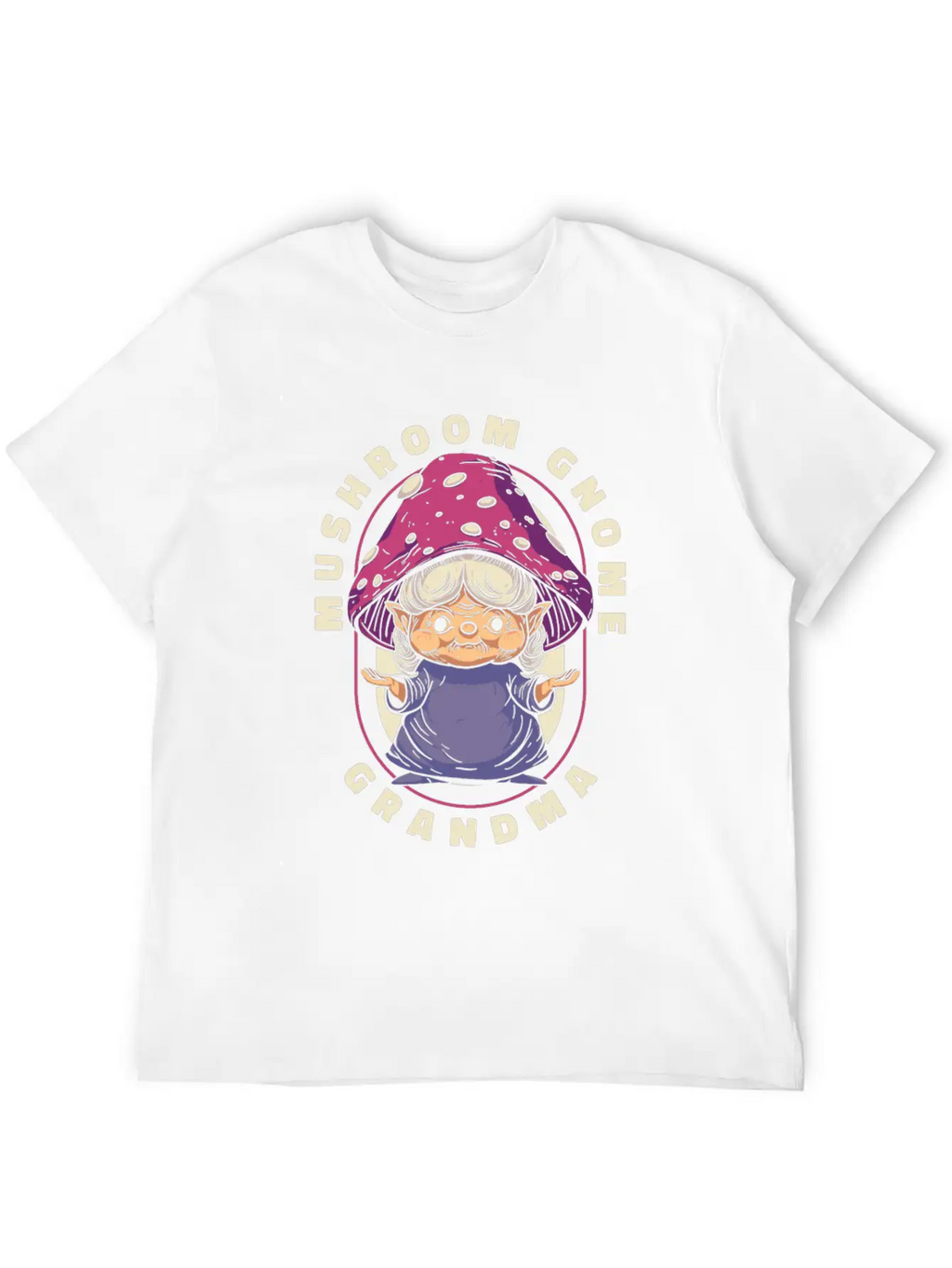 Mushroom Shrooming Grandma Mushroom Gnome Unisex Short Sleeve Soft Cotton T-Shirt – Casual Everyday Wear
