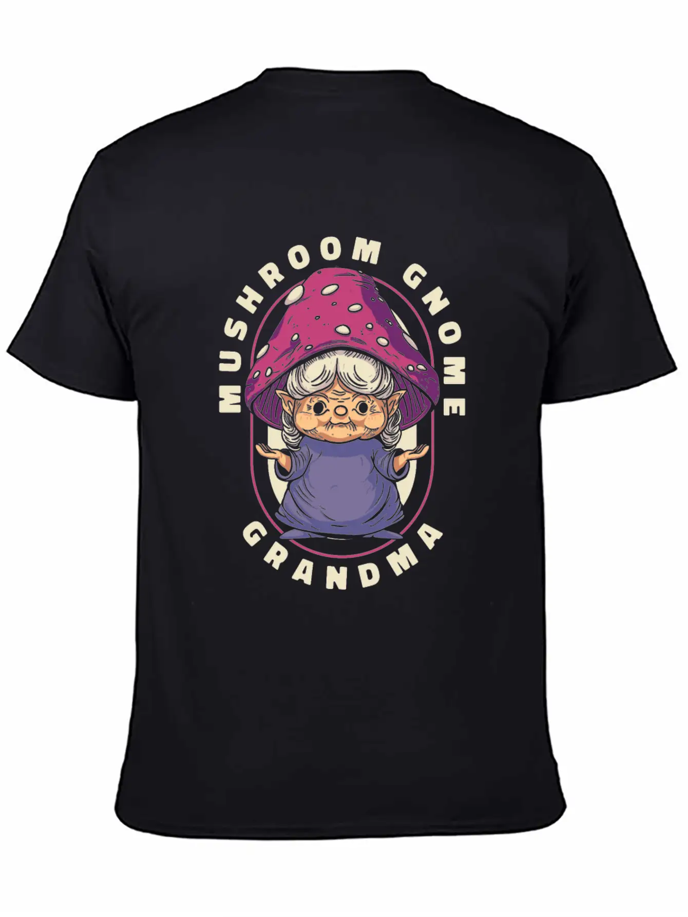 Mushroom Shrooming Grandma Mushroom Gnome Unisex Short Sleeve Soft Cotton T-Shirt – Casual Everyday Wear
