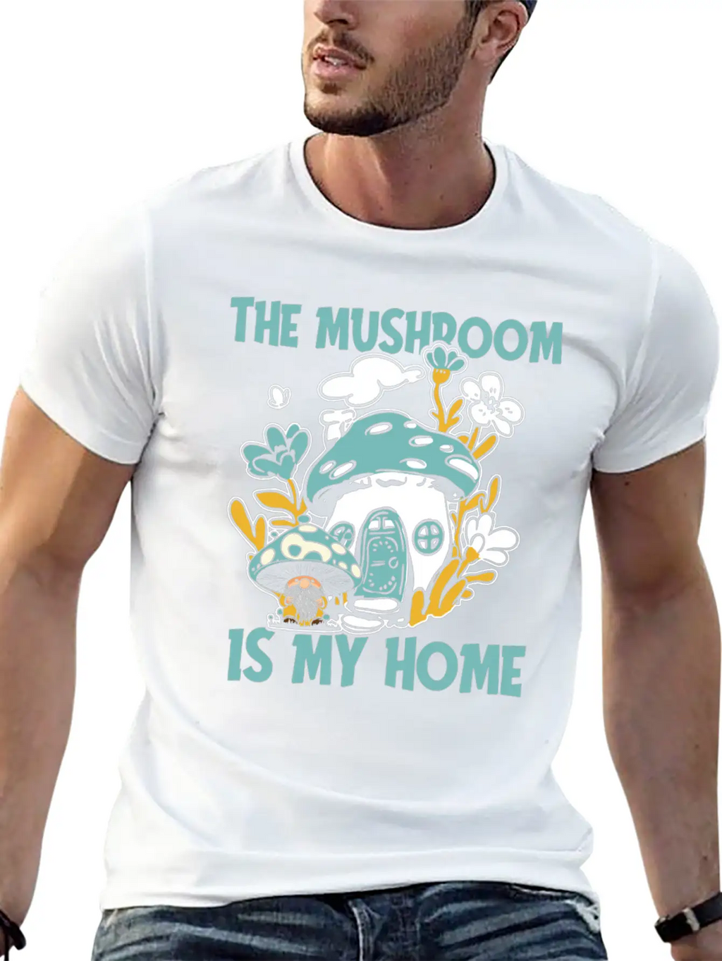 Mushroom Shrooming Home Mushroom Gnome Unisex Casual T-Shirt – Clean Design For Daily Comfort