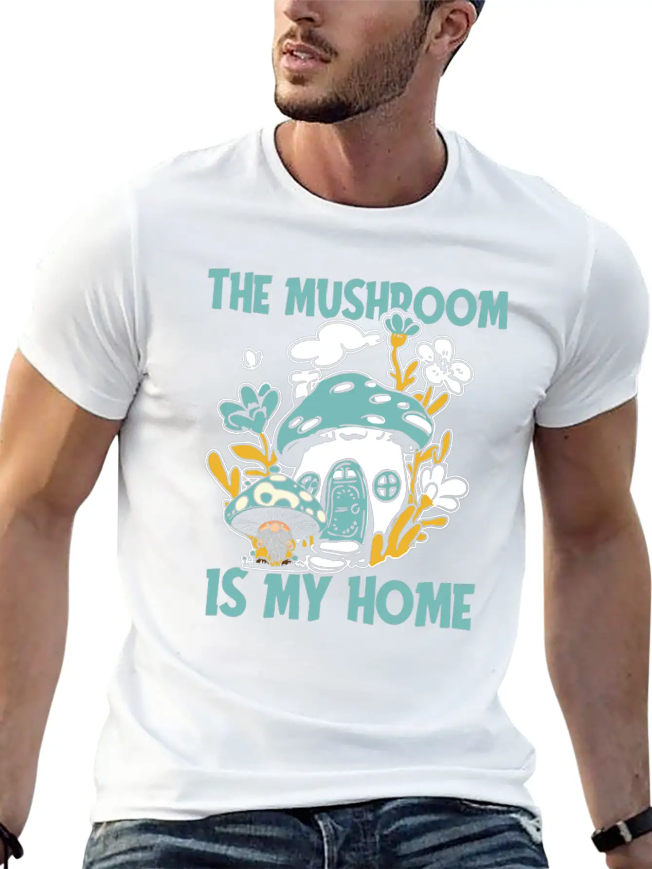 Mushroom Shrooming Home Mushroom Gnome Unisex Casual T-Shirt – Clean Design For Daily Comfort