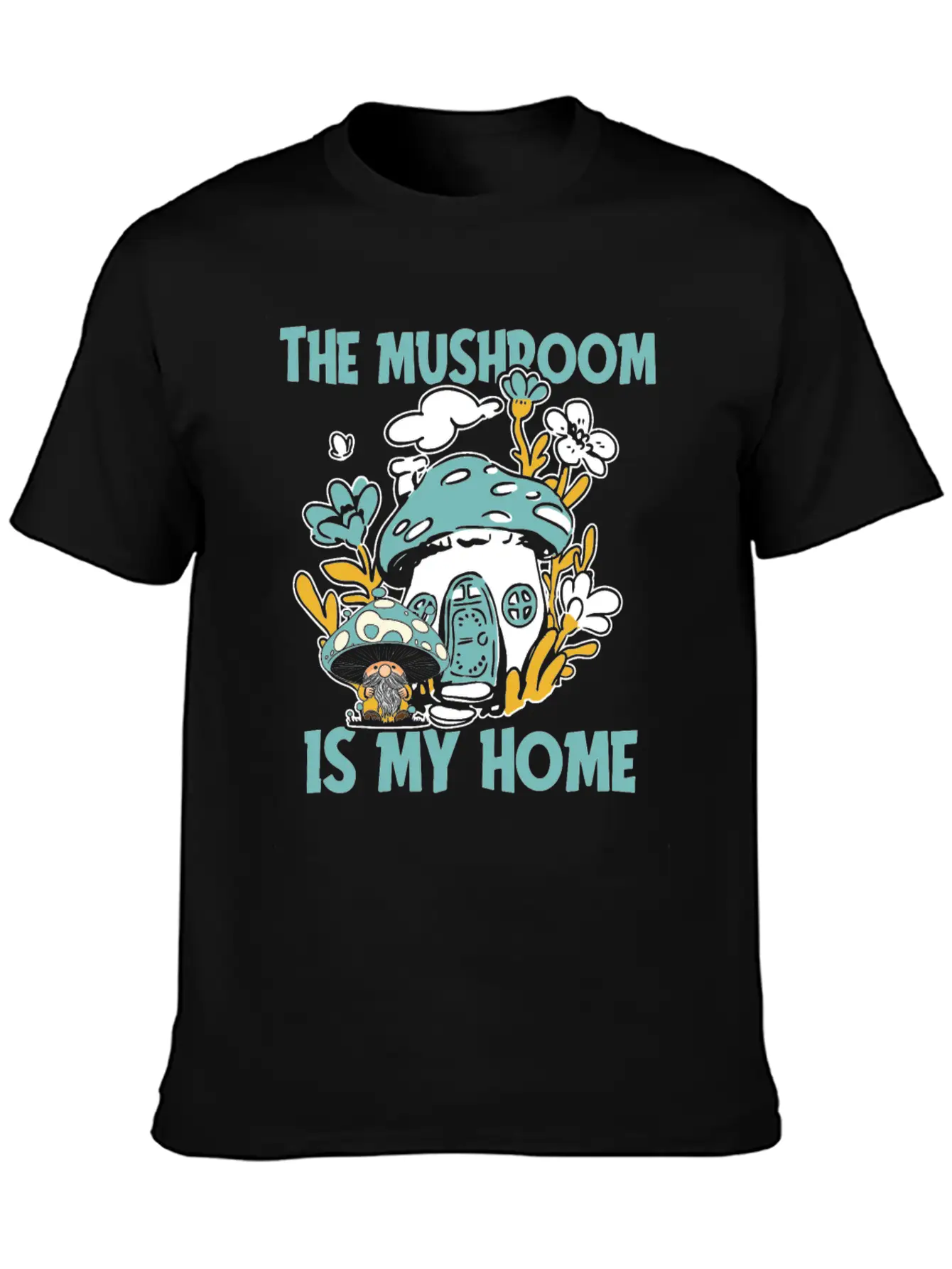 Mushroom Shrooming Home Mushroom Gnome Unisex Casual T-Shirt – Clean Design For Daily Comfort