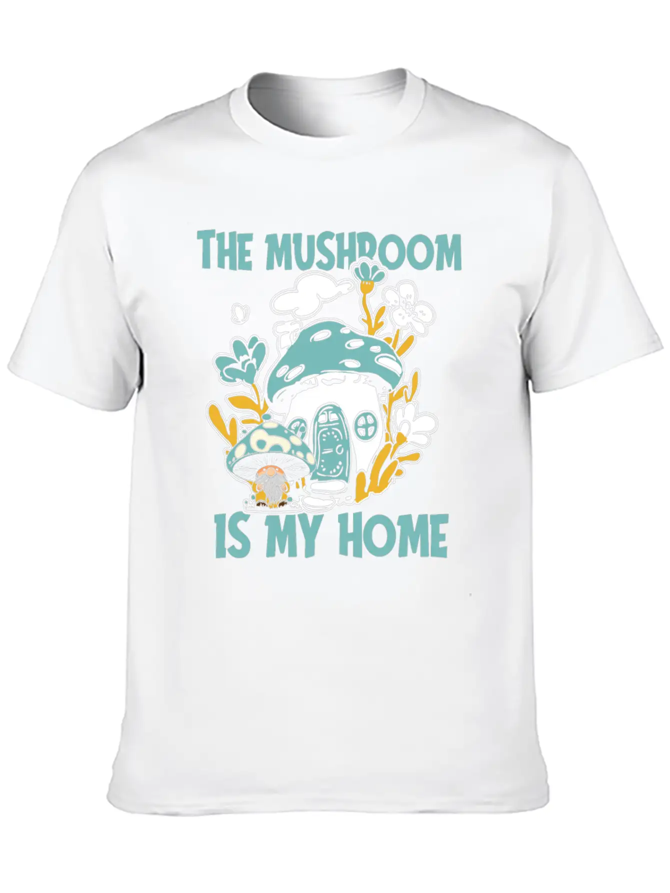 Mushroom Shrooming Home Mushroom Gnome Unisex Casual T-Shirt – Clean Design For Daily Comfort