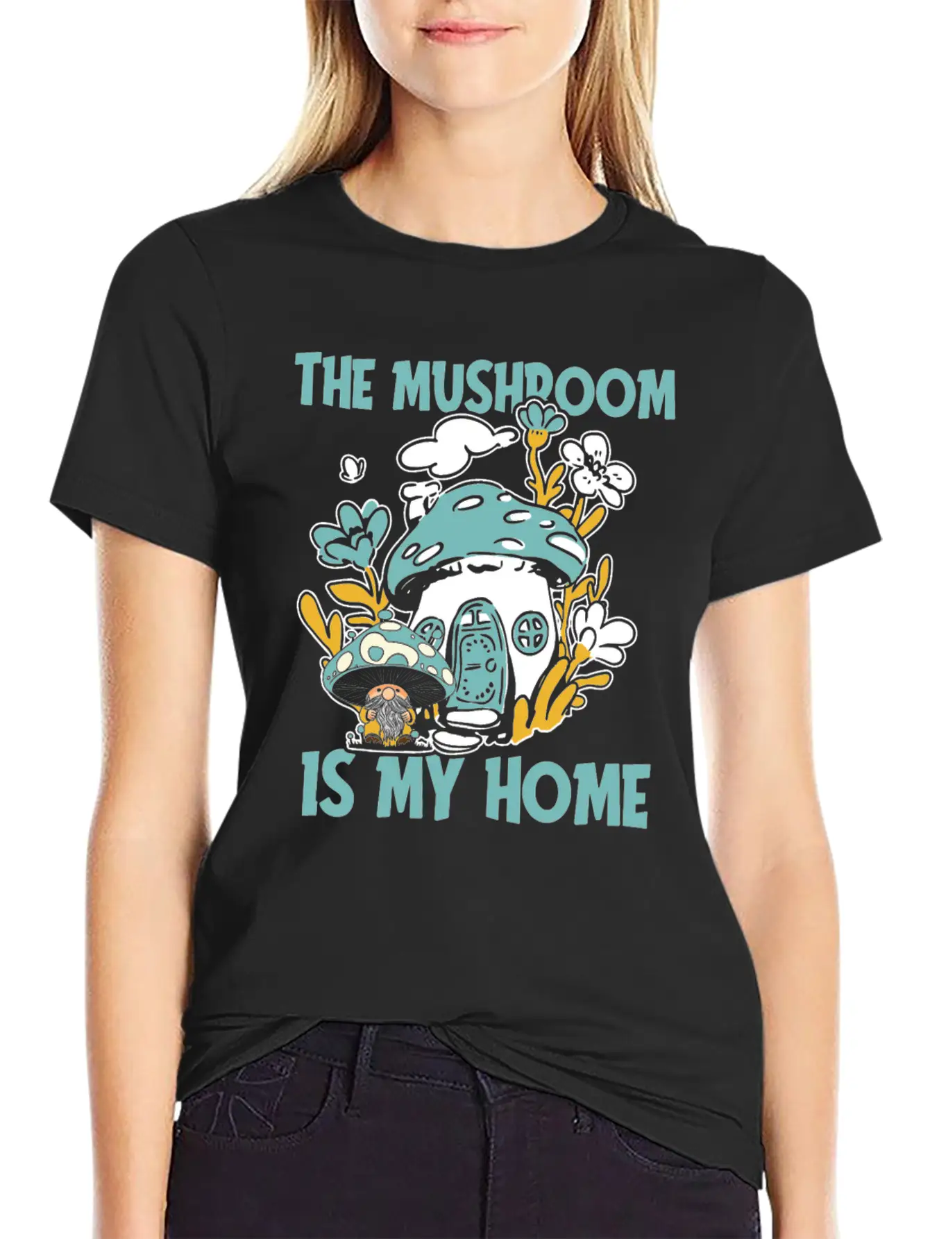 Mushroom Shrooming Home Mushroom Gnome Unisex Casual T-Shirt – Clean Design For Daily Comfort