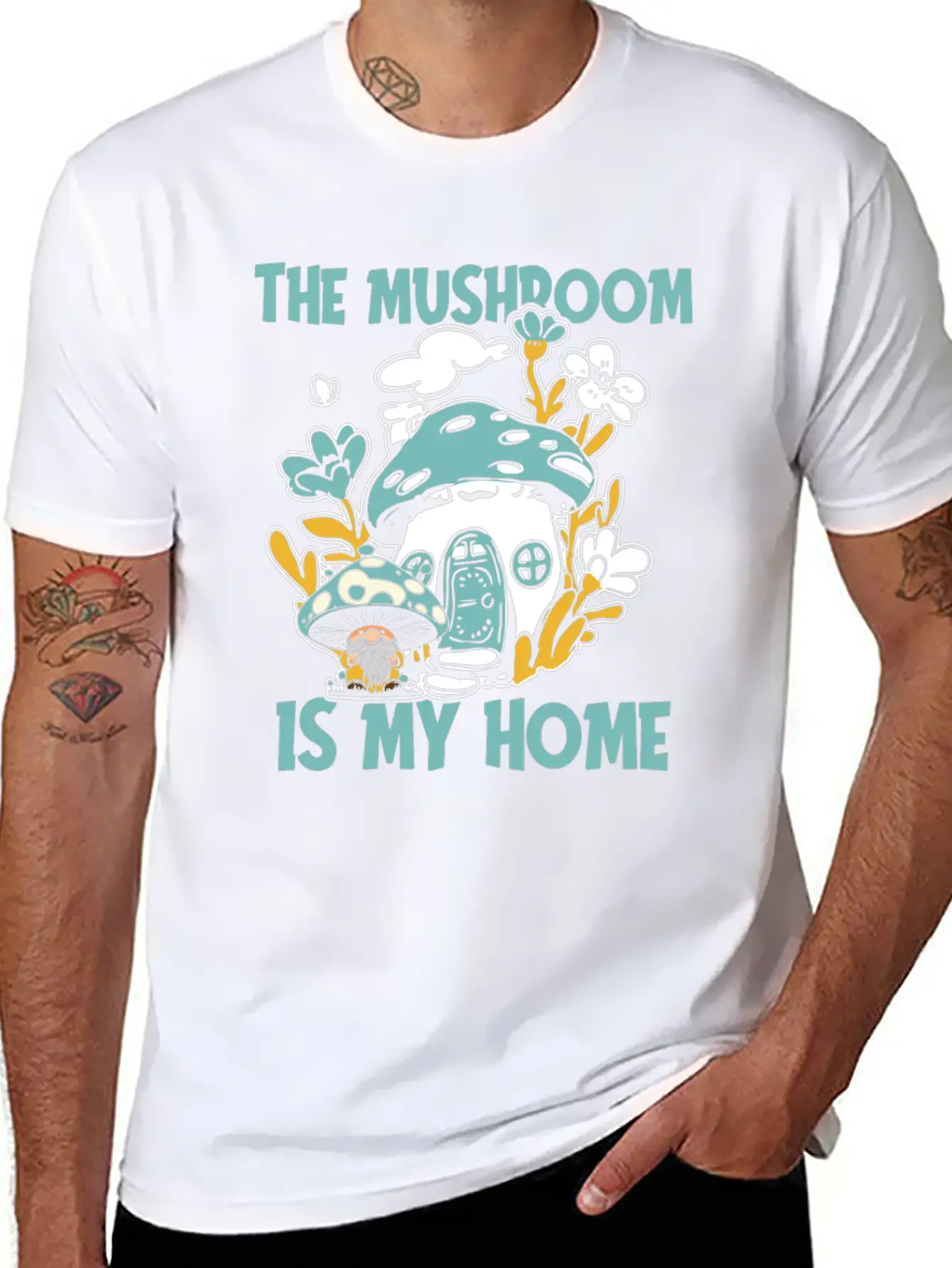Mushroom Shrooming Home Mushroom Gnome Unisex Casual T-Shirt – Clean Design For Daily Comfort