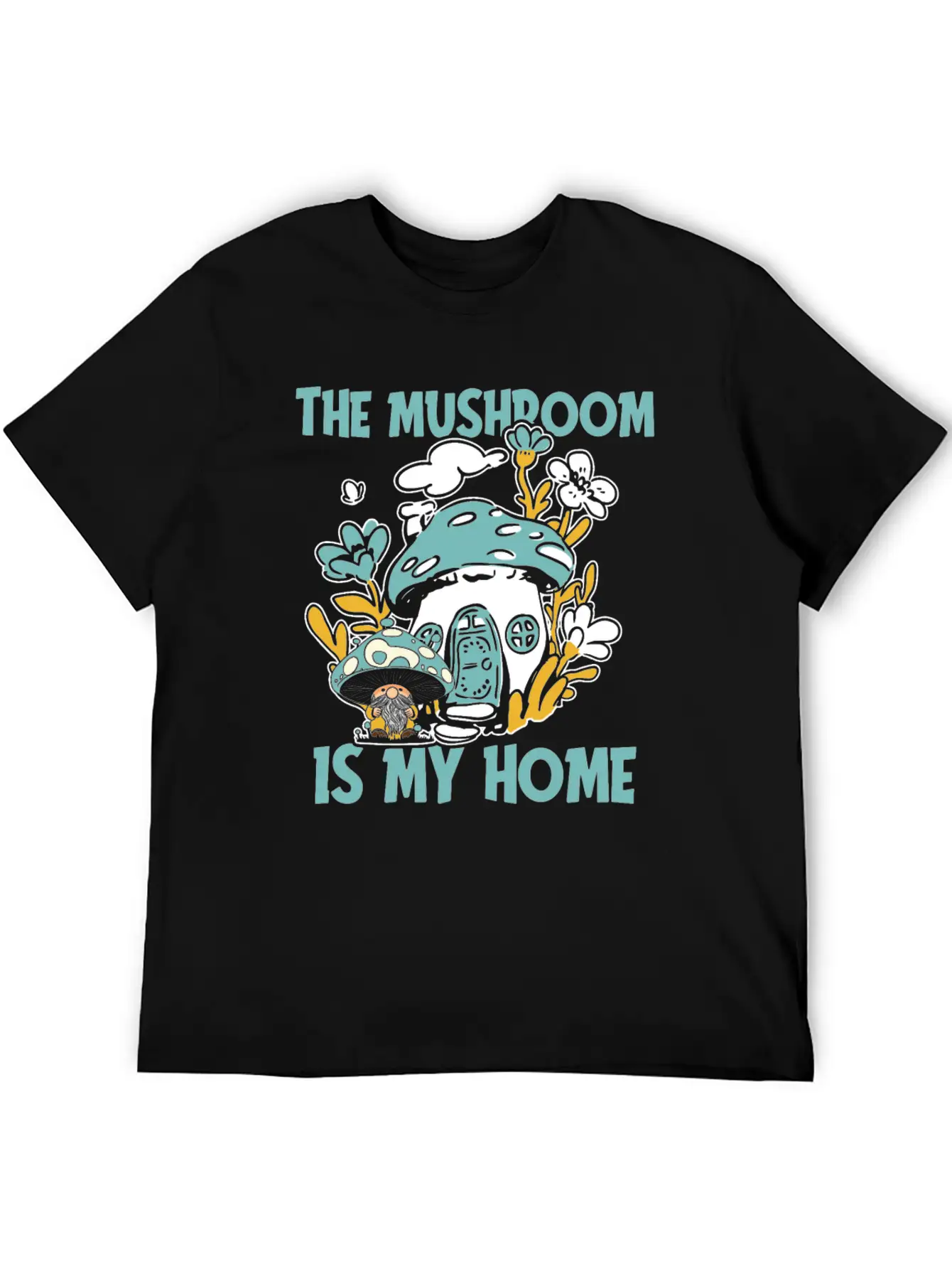 Mushroom Shrooming Home Mushroom Gnome Unisex Casual T-Shirt – Clean Design For Daily Comfort
