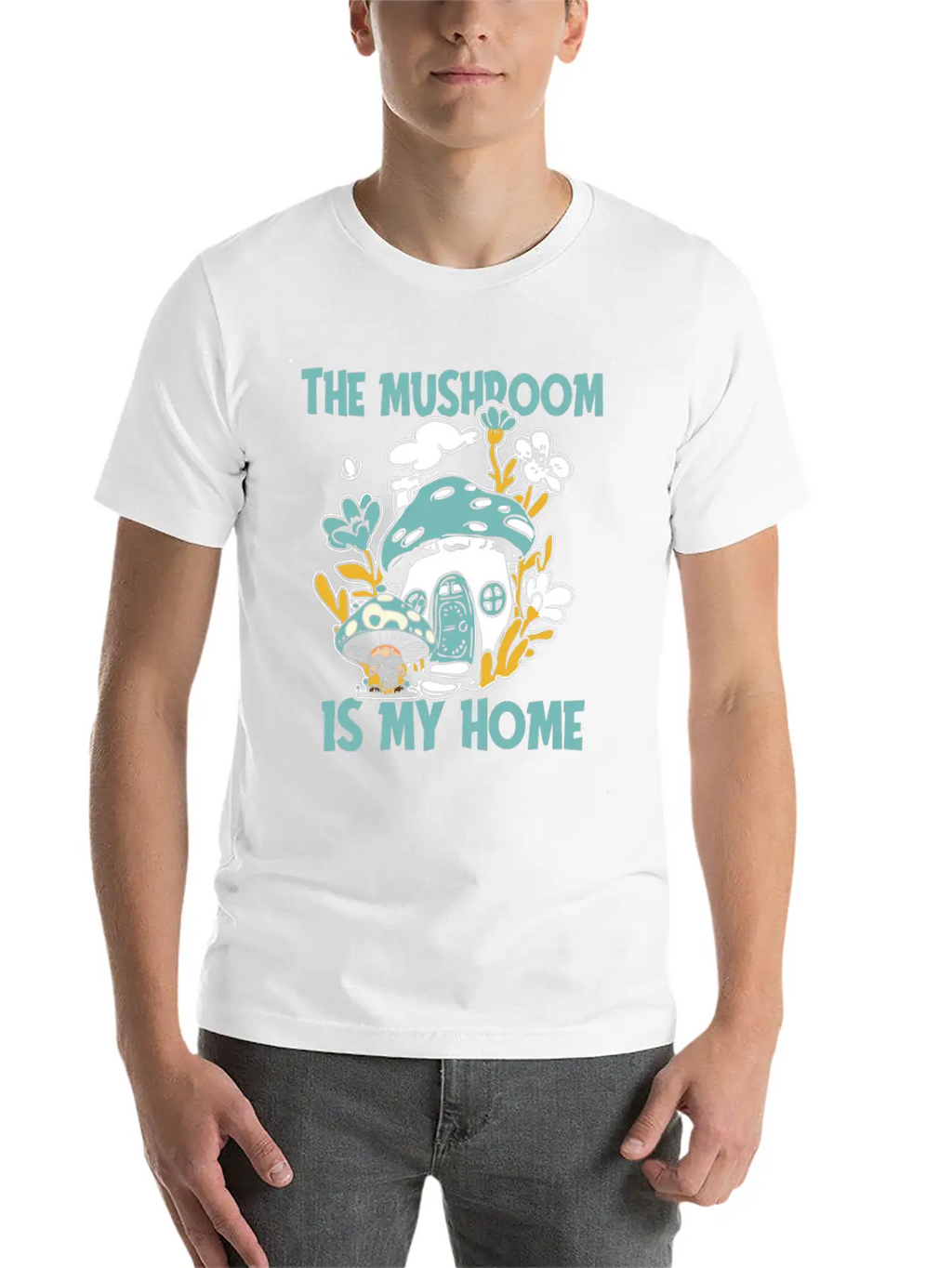 Mushroom Shrooming Home Mushroom Gnome Unisex Casual T-Shirt – Clean Design For Daily Comfort