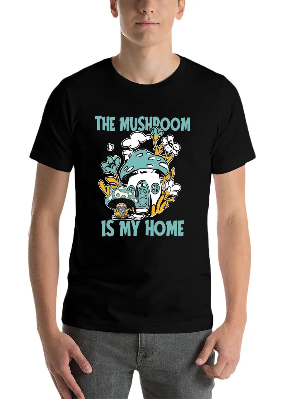 Mushroom Shrooming Home Mushroom Gnome Unisex Casual T-Shirt – Clean Design For Daily Comfort