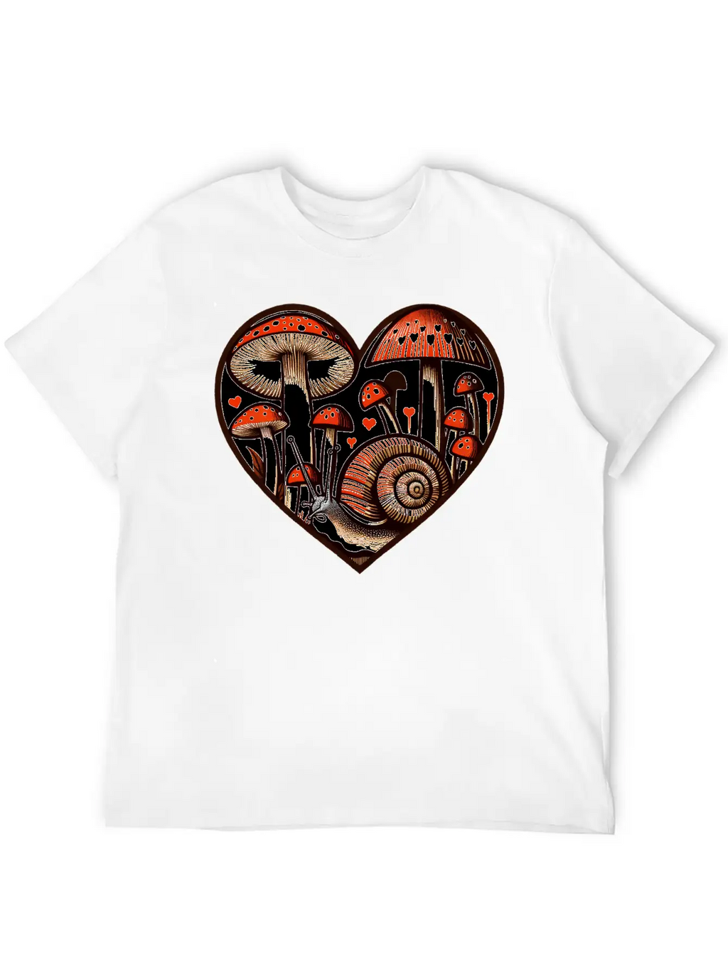 Mushroom Snail Unisex Casual T-Shirt – Clean Design For Daily Comfort