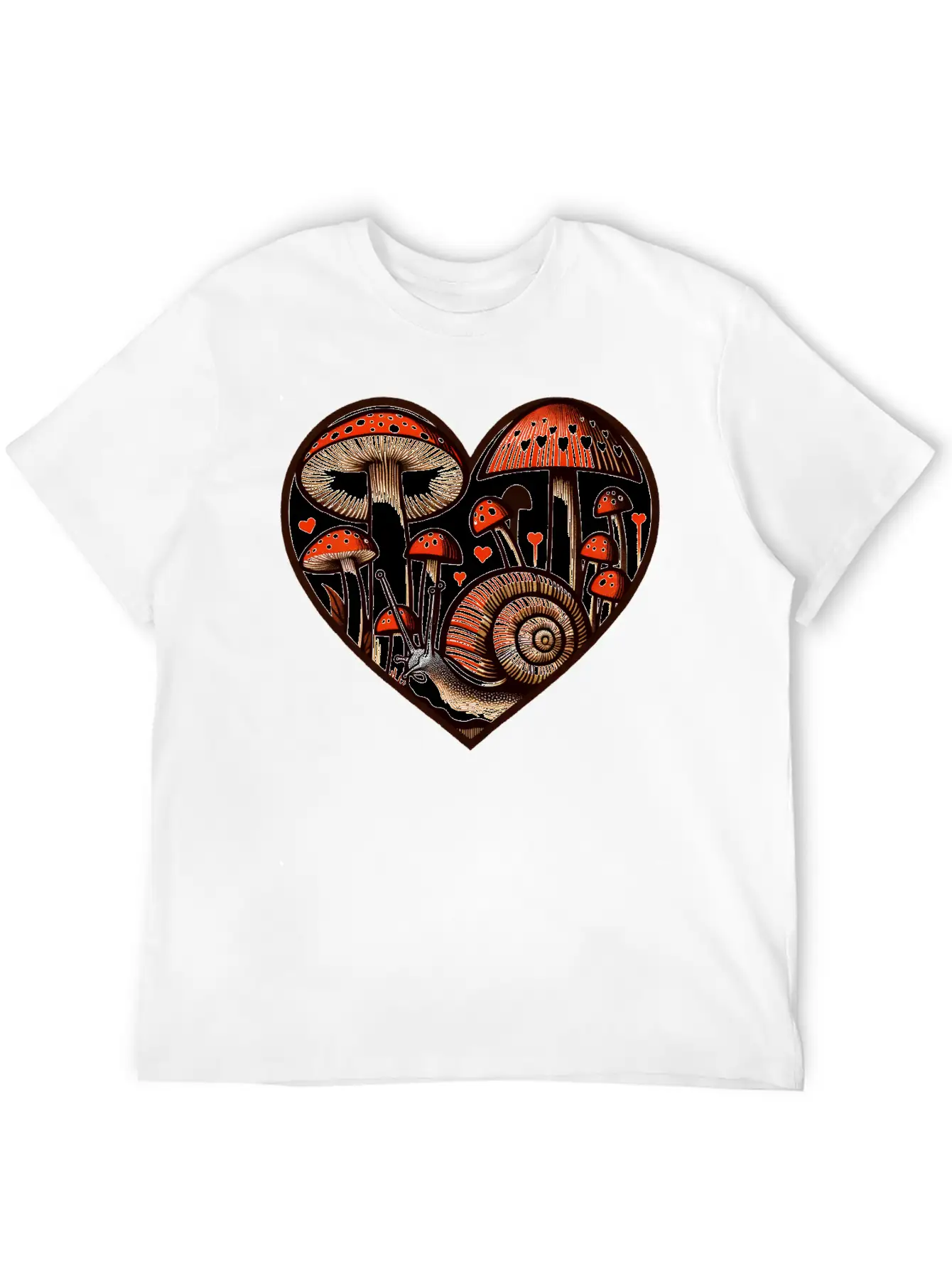 Mushroom Snail Unisex Casual T-Shirt – Clean Design For Daily Comfort