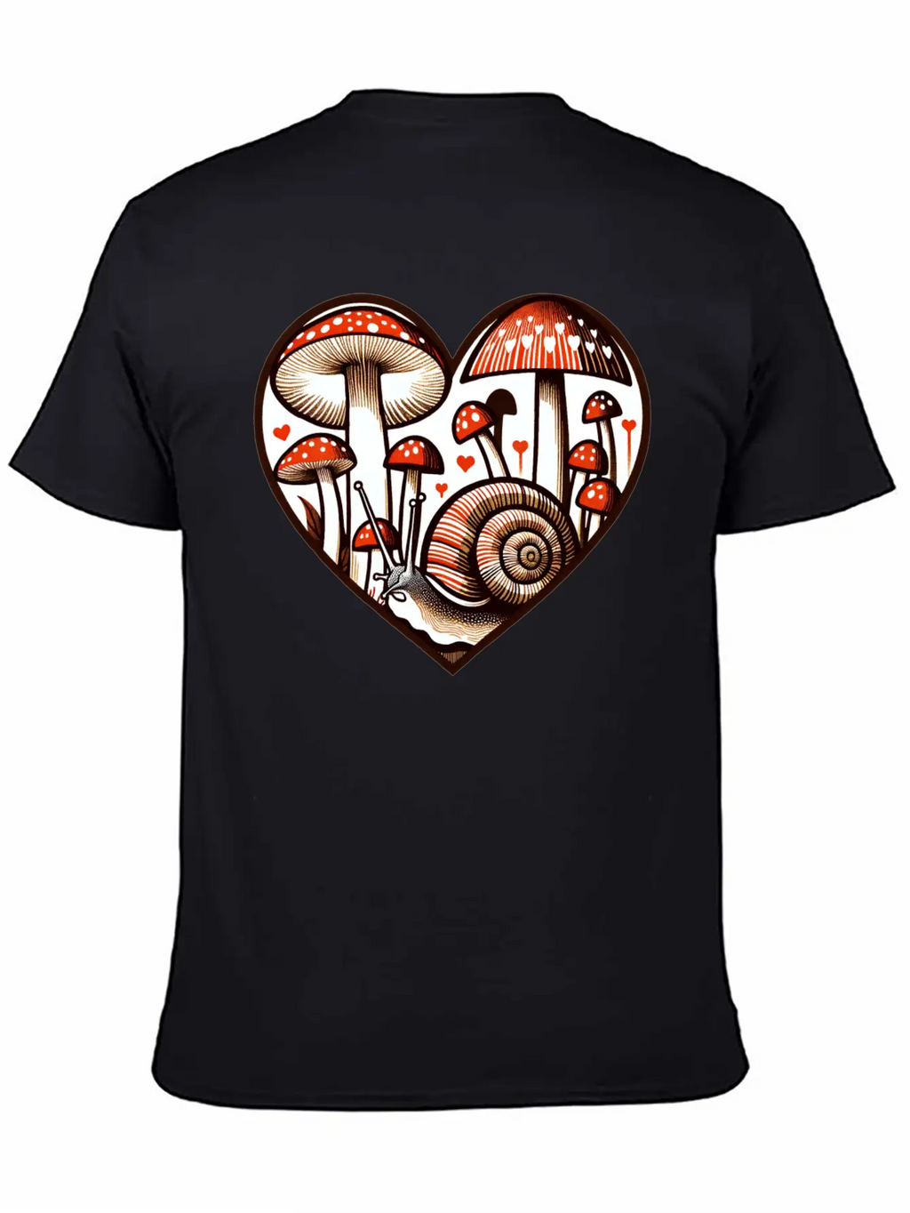 Mushroom Snail Unisex Casual T-Shirt – Clean Design For Daily Comfort