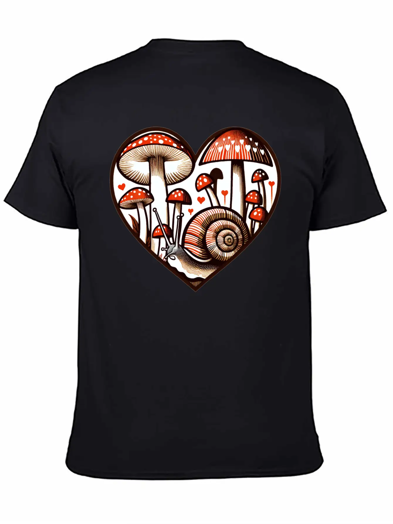 Mushroom Snail Unisex Casual T-Shirt – Clean Design For Daily Comfort